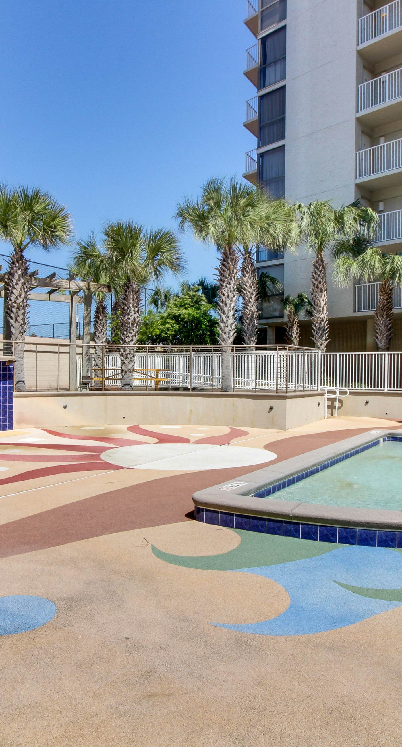 Gulf-view condo with balcony, pools, hot tub, beach access, & sports courts
