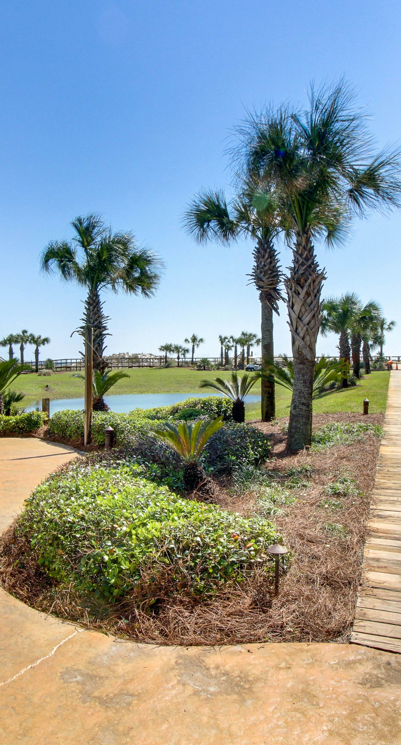 Gulf-view condo with balcony, pools, hot tub, beach access, & sports courts