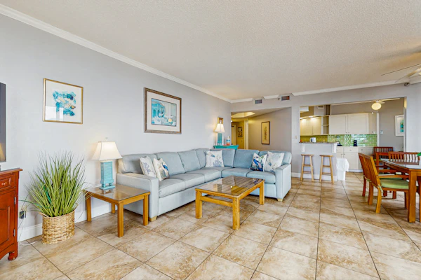 Experience the ultimate beach getaway at Surfside Resort 912 in beautiful Miramar Beach. This spacious two bedroom condominium offers the perfect blend of comfort and convenience for your family vacation. Enjoy resort style amenities including a sparkling swimming pool, relaxing hot tub, and a well equipped gym. With direct beach access just steps away, you can spend your days soaking up the sun or exploring the nearby water parks. After a day of adventure, unwind on your private balcony or prepare a delicious meal in your full kitchen. Your perfect coastal escape awaits.
