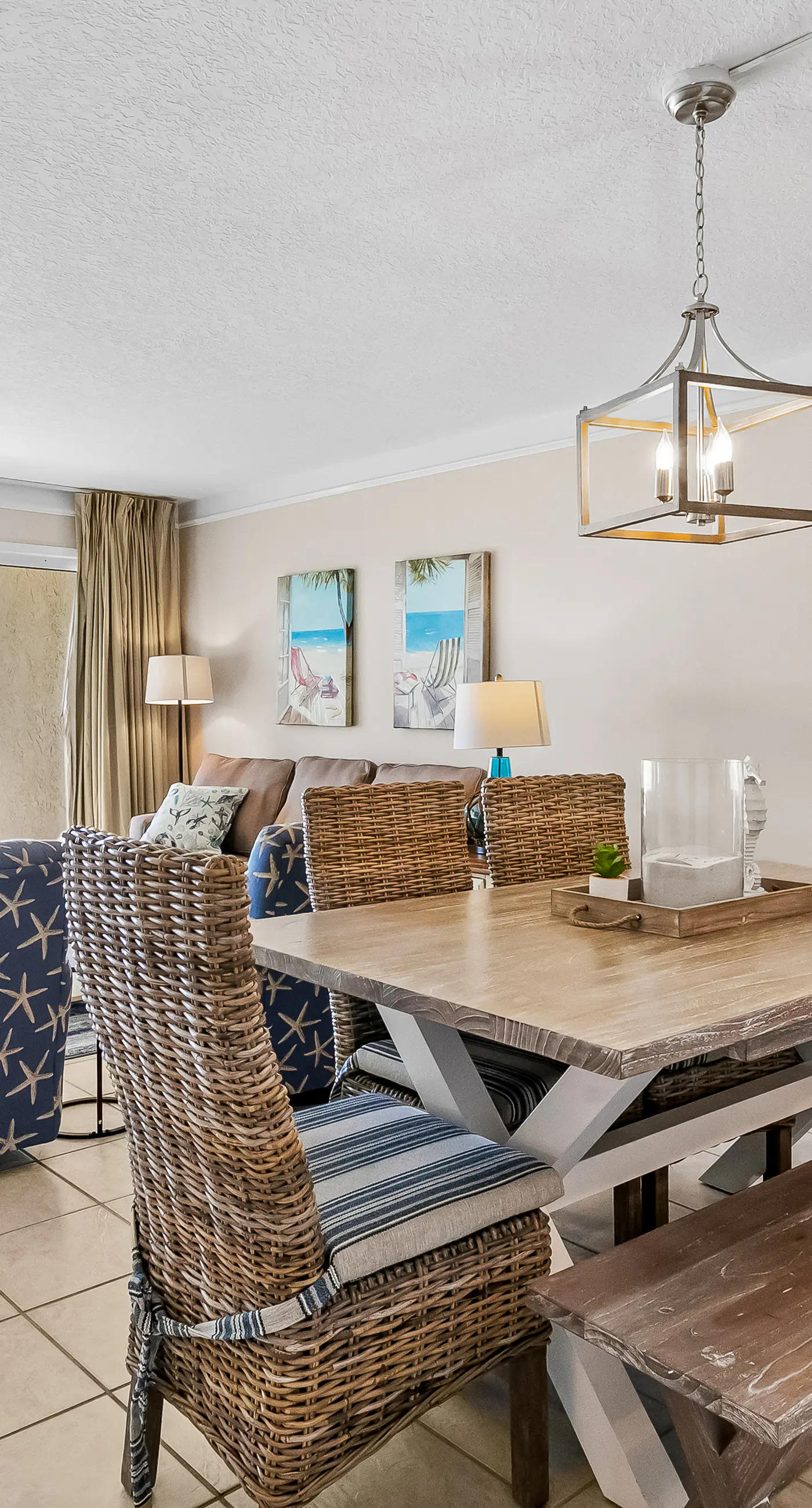 Gulf and beachfront condo with furnished patio, outdoor pool, gym & tennis