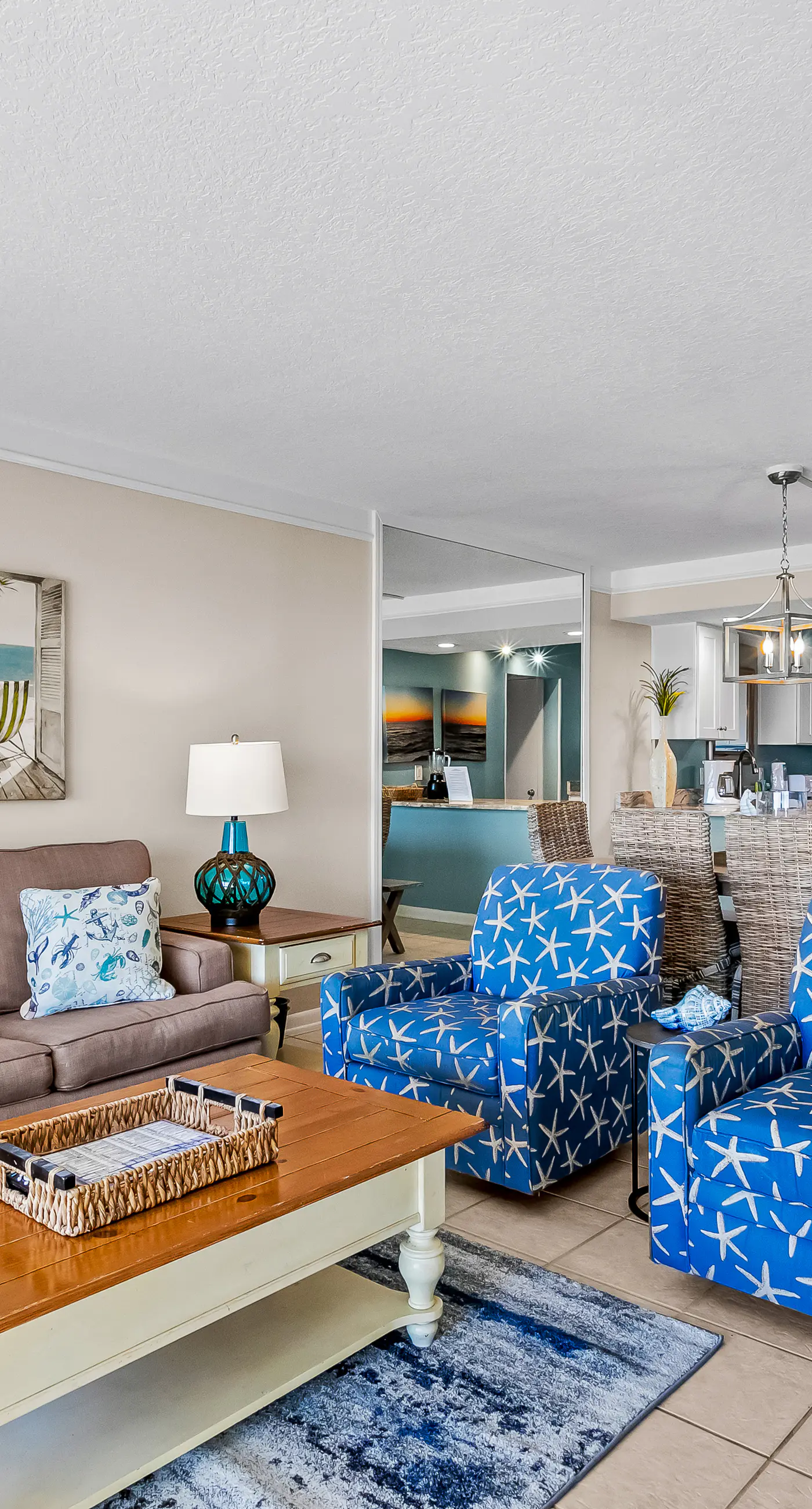 Gulf and beachfront condo with furnished patio, outdoor pool, gym & tennis