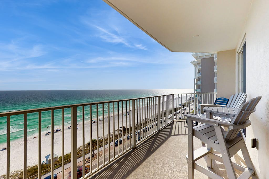 Indulge in coastal luxury at Majestic Sun A0913, a beachfront condo in Miramar Beach, Florida. Enjoy stunning ocean views, direct beach access, and resort amenities like a private pool and hot tub. Perfect for families, this two-bedroom, two-bathroom retreat features a fully equipped kitchen and a private balcony. Explore nearby golf, dining, shopping, and entertainment for an unforgettable vacation.