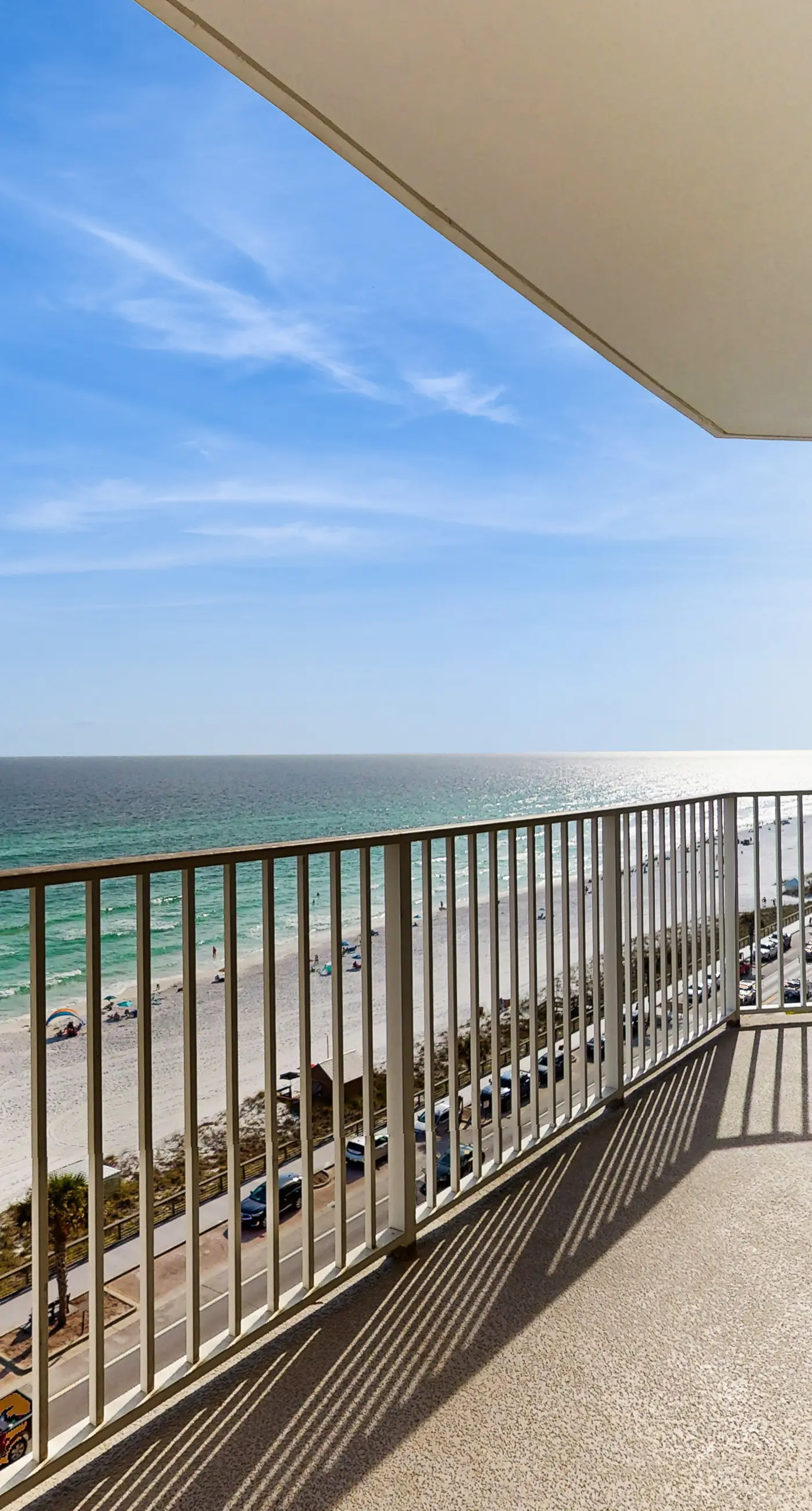 Gulf front getaway w/ a furnished balcony, shared pool, & resort amenities