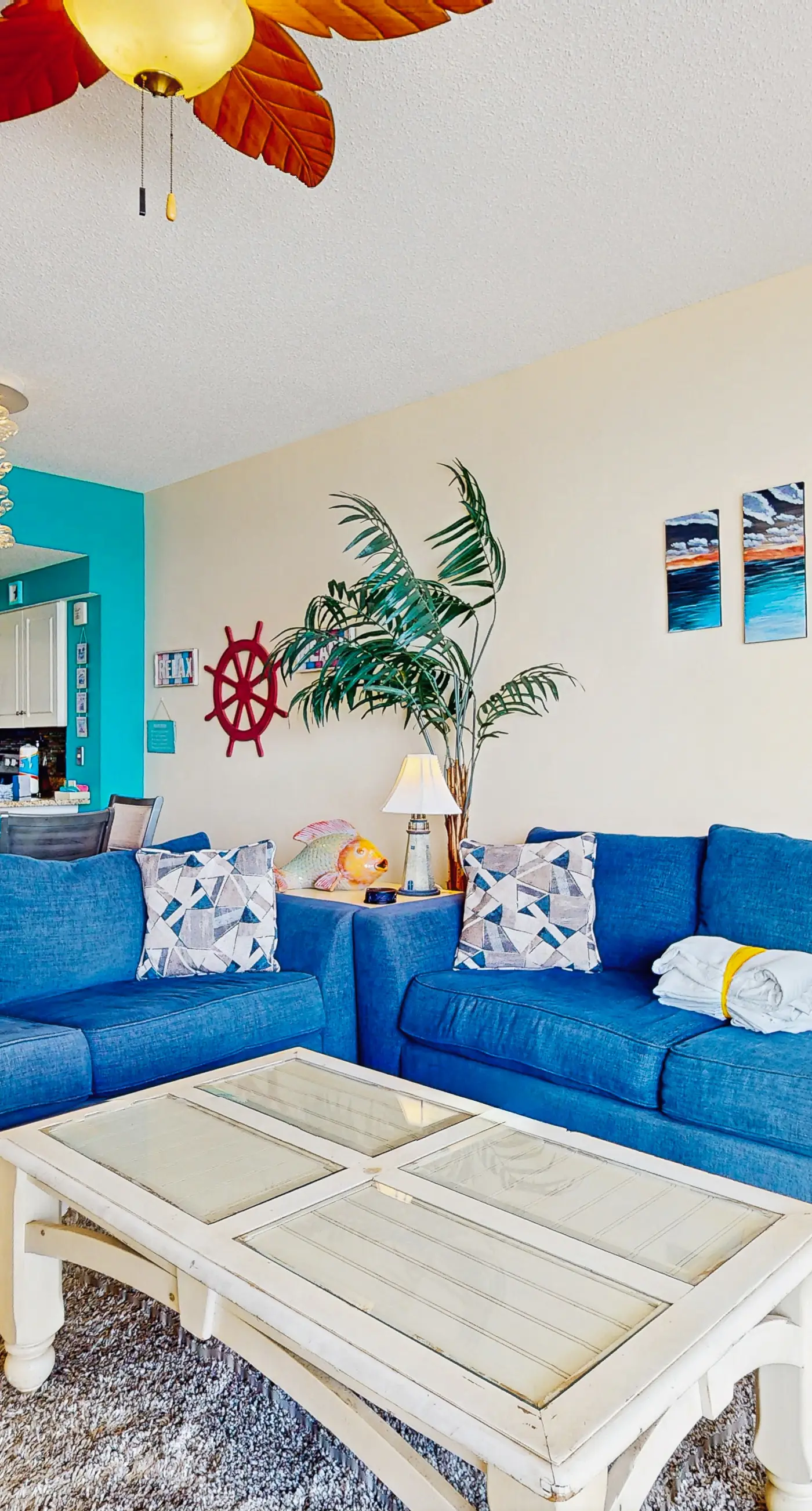 Gulf front getaway w/ a furnished balcony, shared pool, & resort amenities