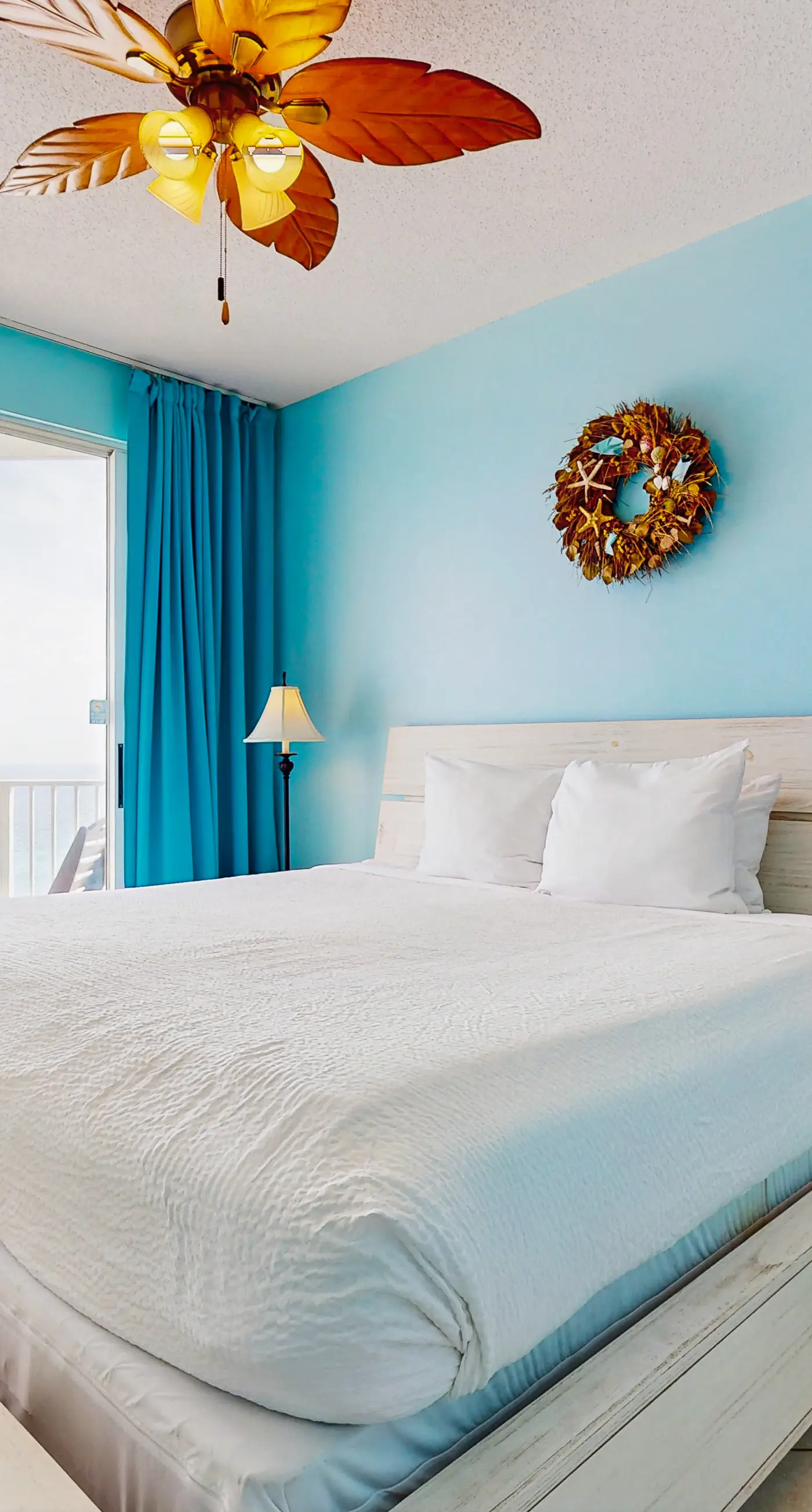 Gulf front getaway w/ a furnished balcony, shared pool, & resort amenities