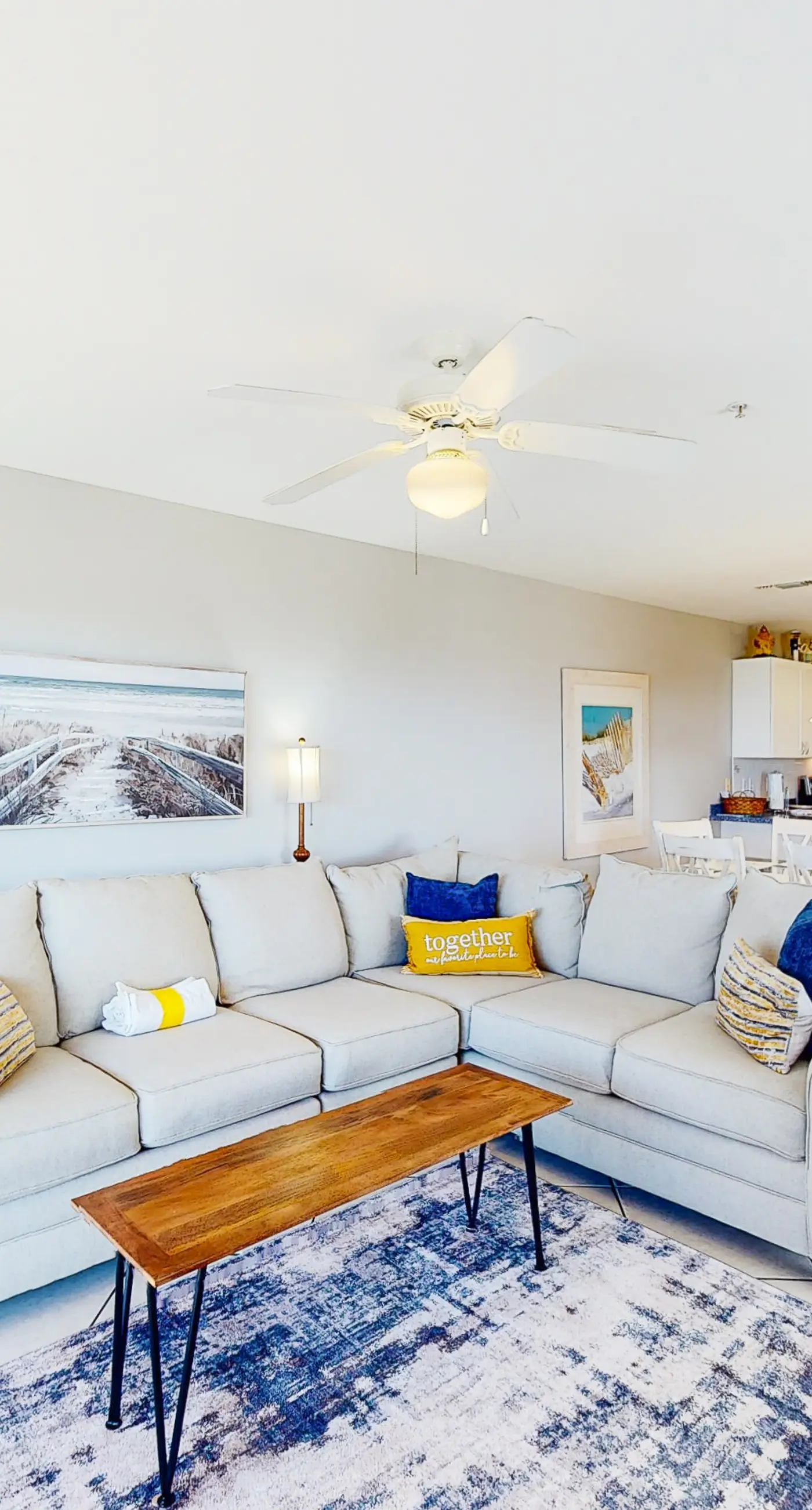 Colorful, third-floor condo w/partial gulf views, shared outdoor pool and tennis