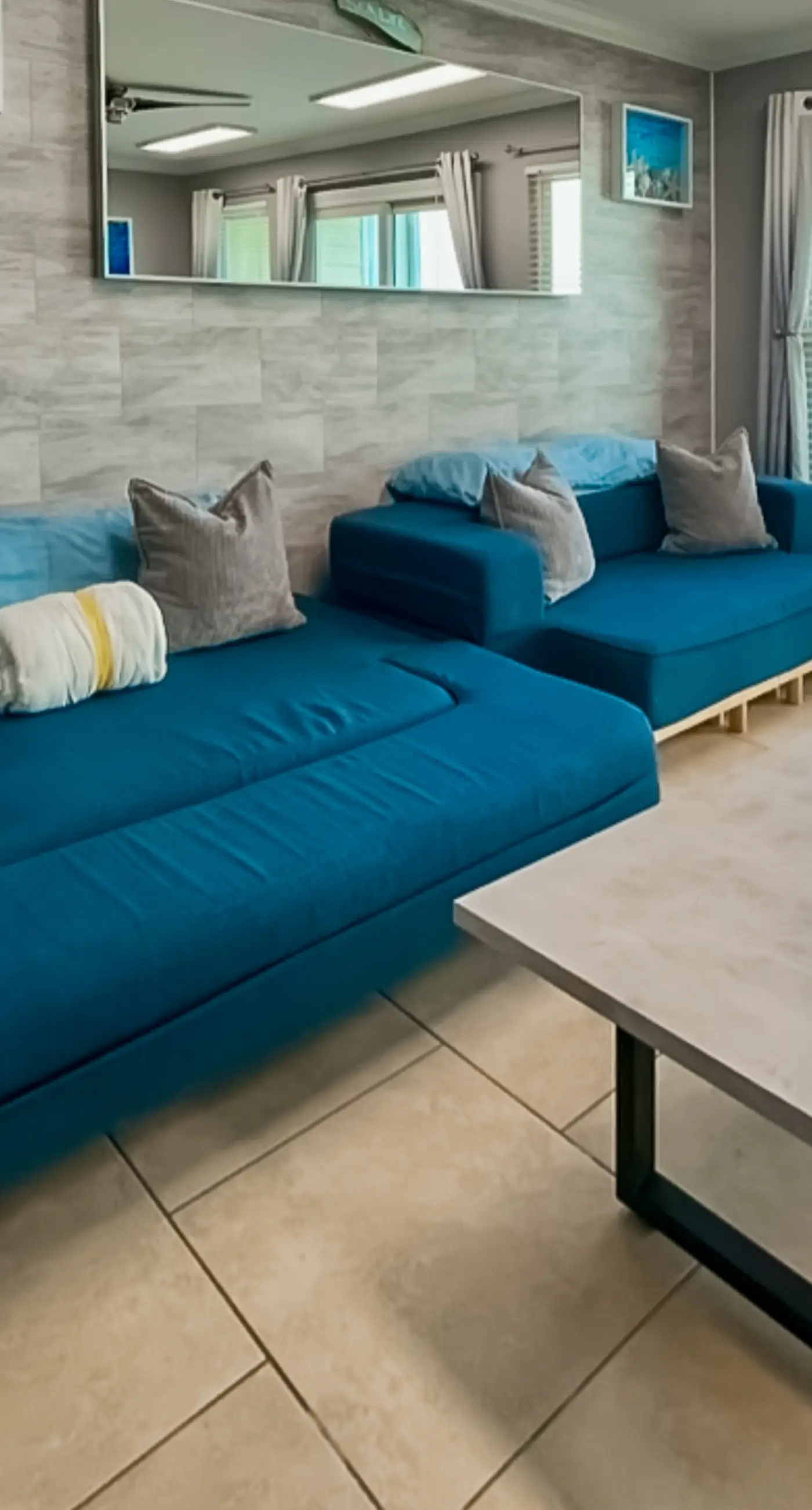 Ground-floor beach condo w/ a full kitchen, shared saltwater pool, & playground