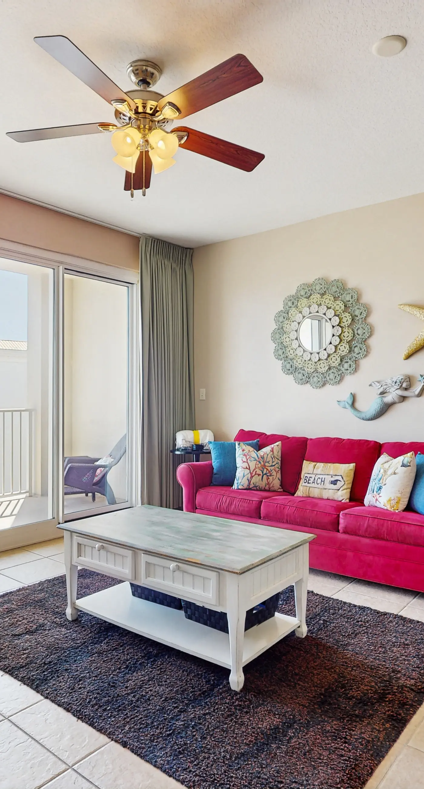 9th-floor ocean-view condo near beach with heated outdoor pool, gym, balcony