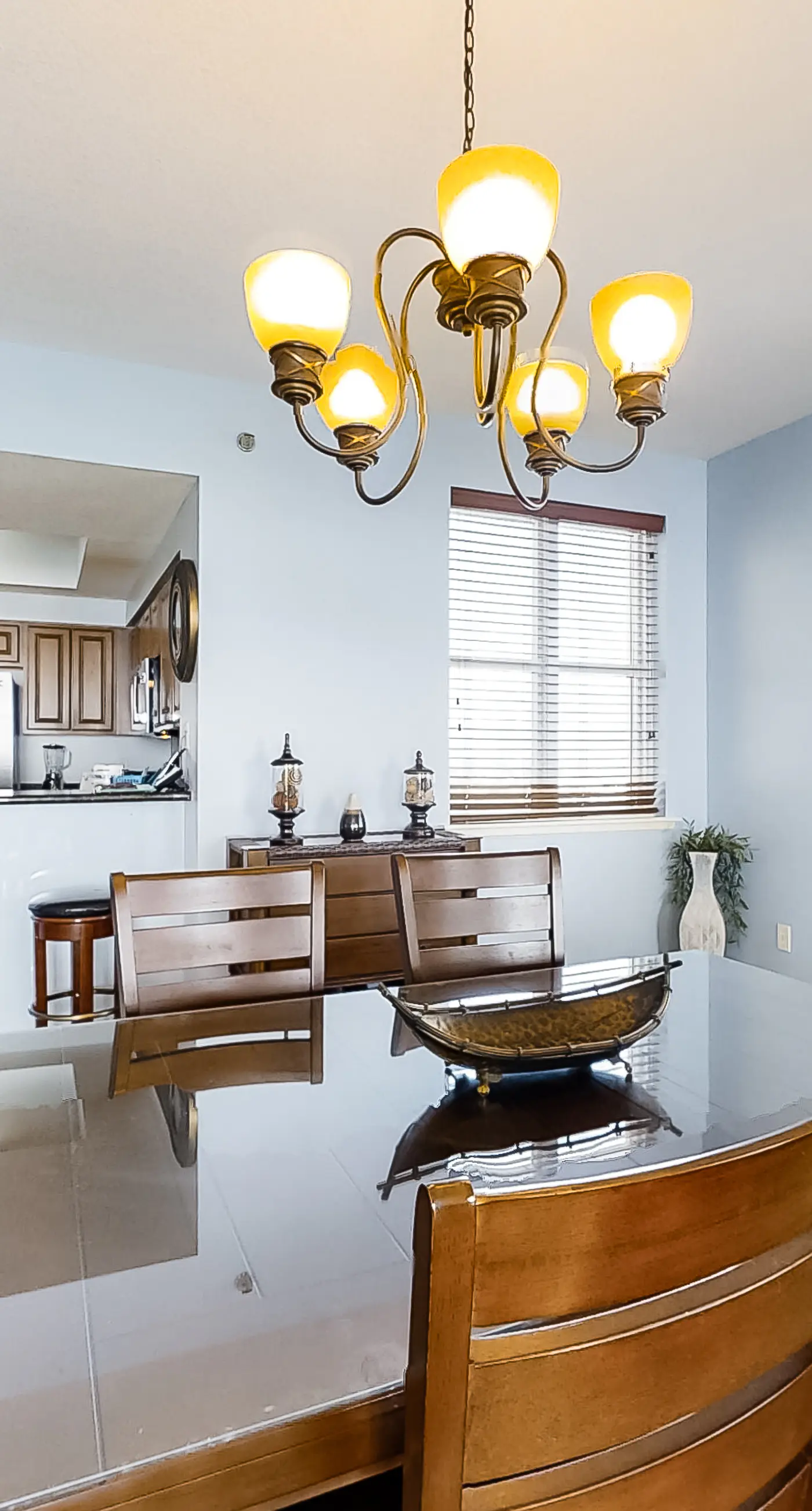 Spacious 18th-floor condo with furnished balcony, shared heated pool, gym, & more