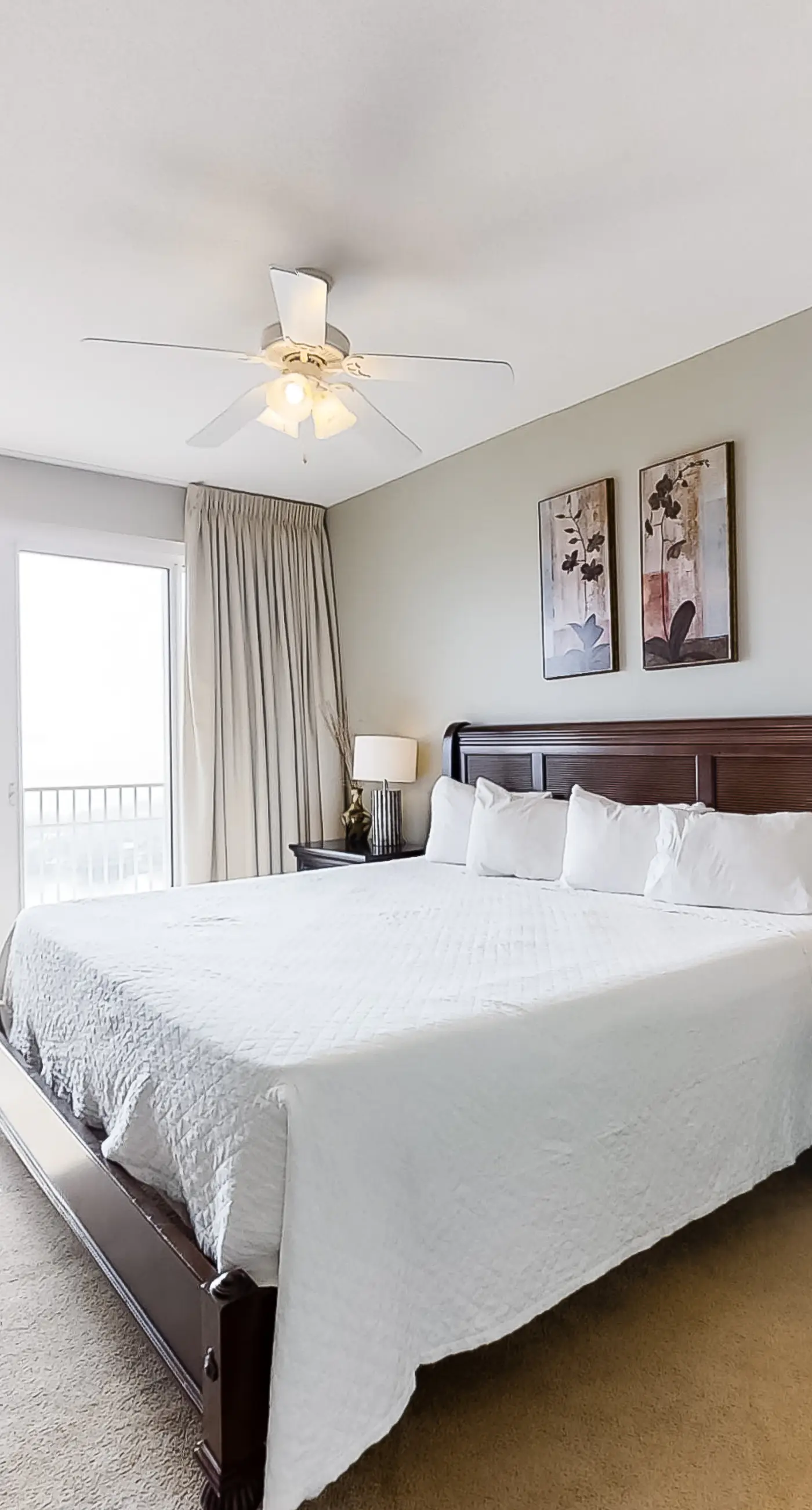 Spacious 18th-floor condo with furnished balcony, shared heated pool, gym, & more