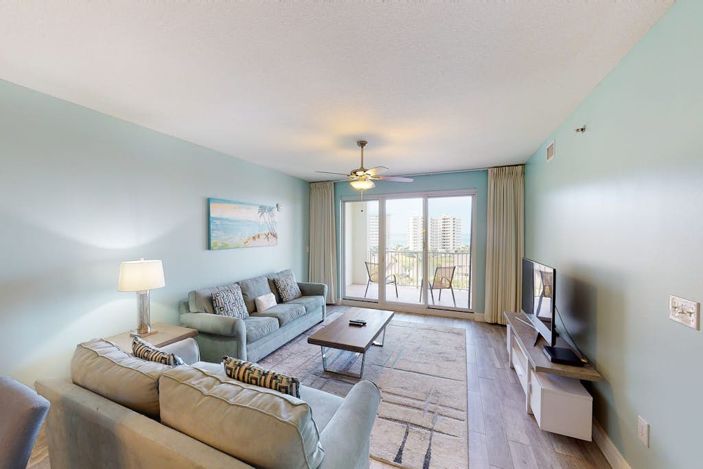 Experience the perfect coastal getaway at this stunning two bedroom condominium in Miramar Beach. Ideally located just steps from the pristine sands of the Gulf of Mexico, this property offers breathtaking ocean views and easy beach access. Guests can enjoy premium resort amenities including outdoor pools, a fitness center, and a sauna. With a fully equipped kitchen, spacious living areas, and a private balcony, this single level home is designed for comfort and relaxation, making it the ideal choice for families and beach lovers seeking a memorable Florida vacation.