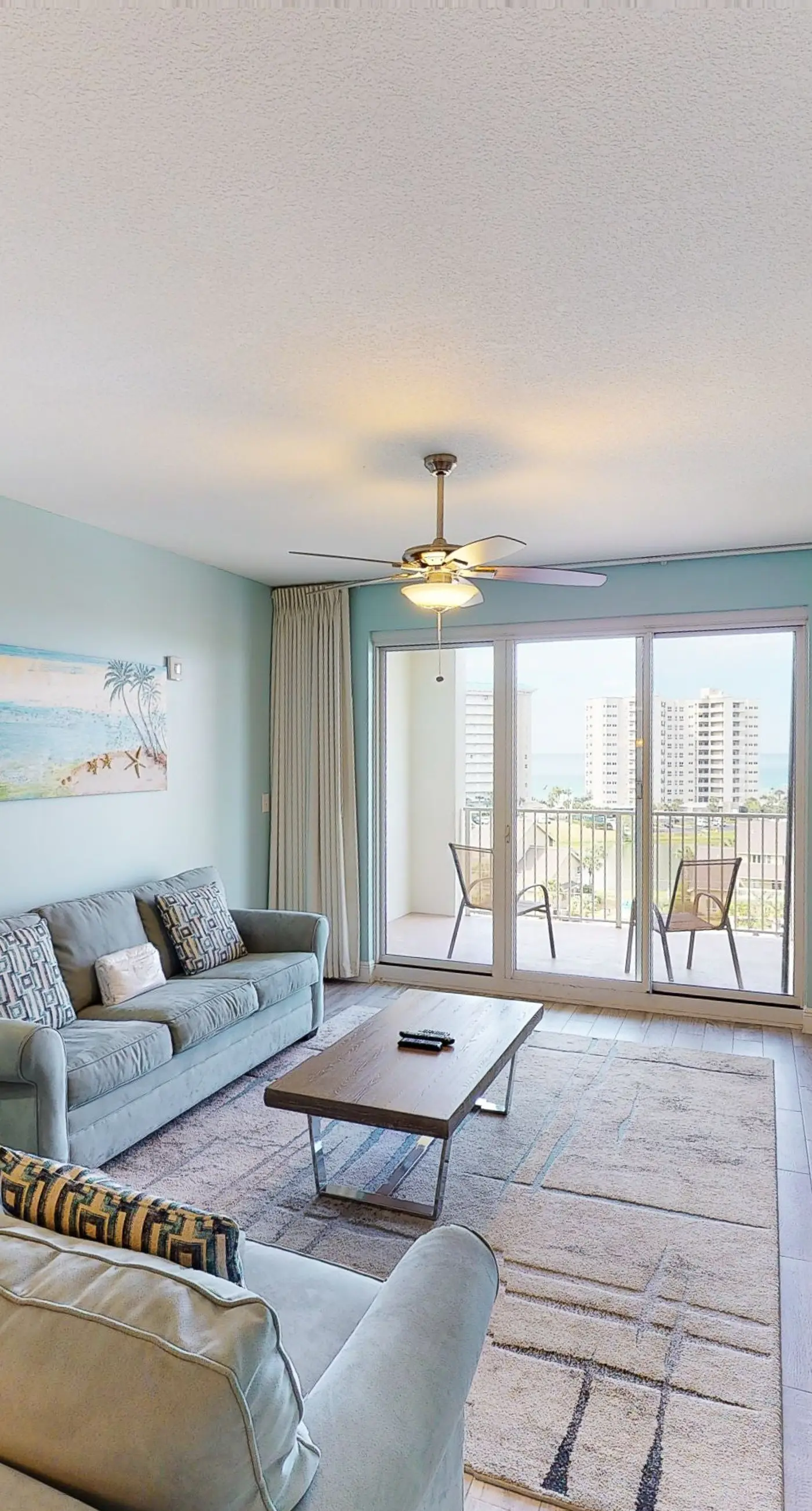 Well-equipped & located seventh-floor condo with balcony, shared gym, pool, & more