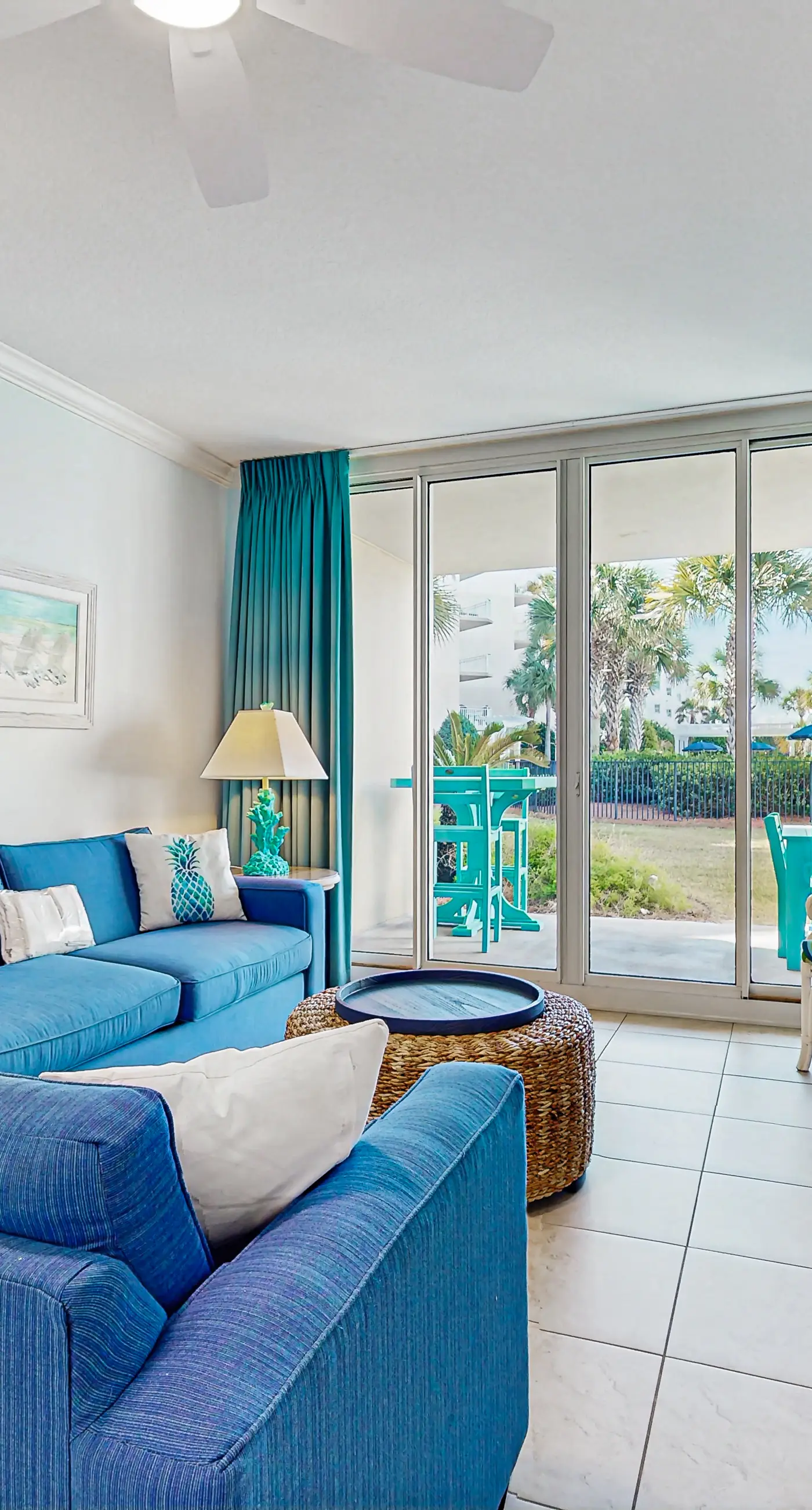 Bright, beachy condo At Waterscape w/children's playground, 2 hot tubs