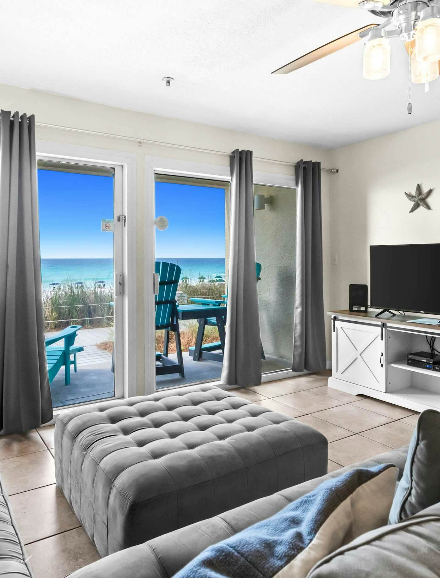 Oceanfront Condo w/ AC, WiFi, Shared Pool, & Seasonal Beach Service Rentals