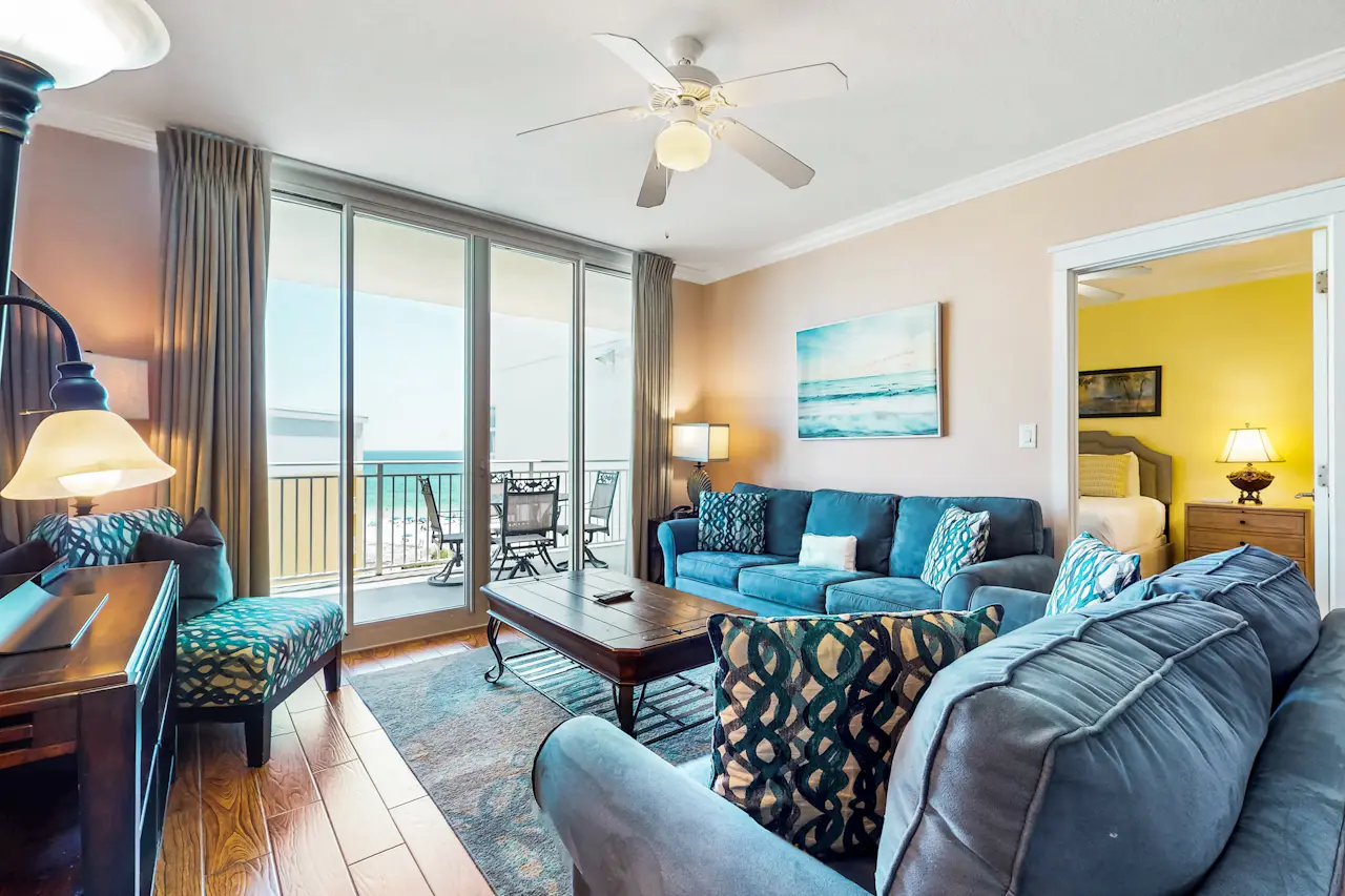 Beachy Gulf-front condo at Waterscape Washer&dryer in-unit 490 feet of ...