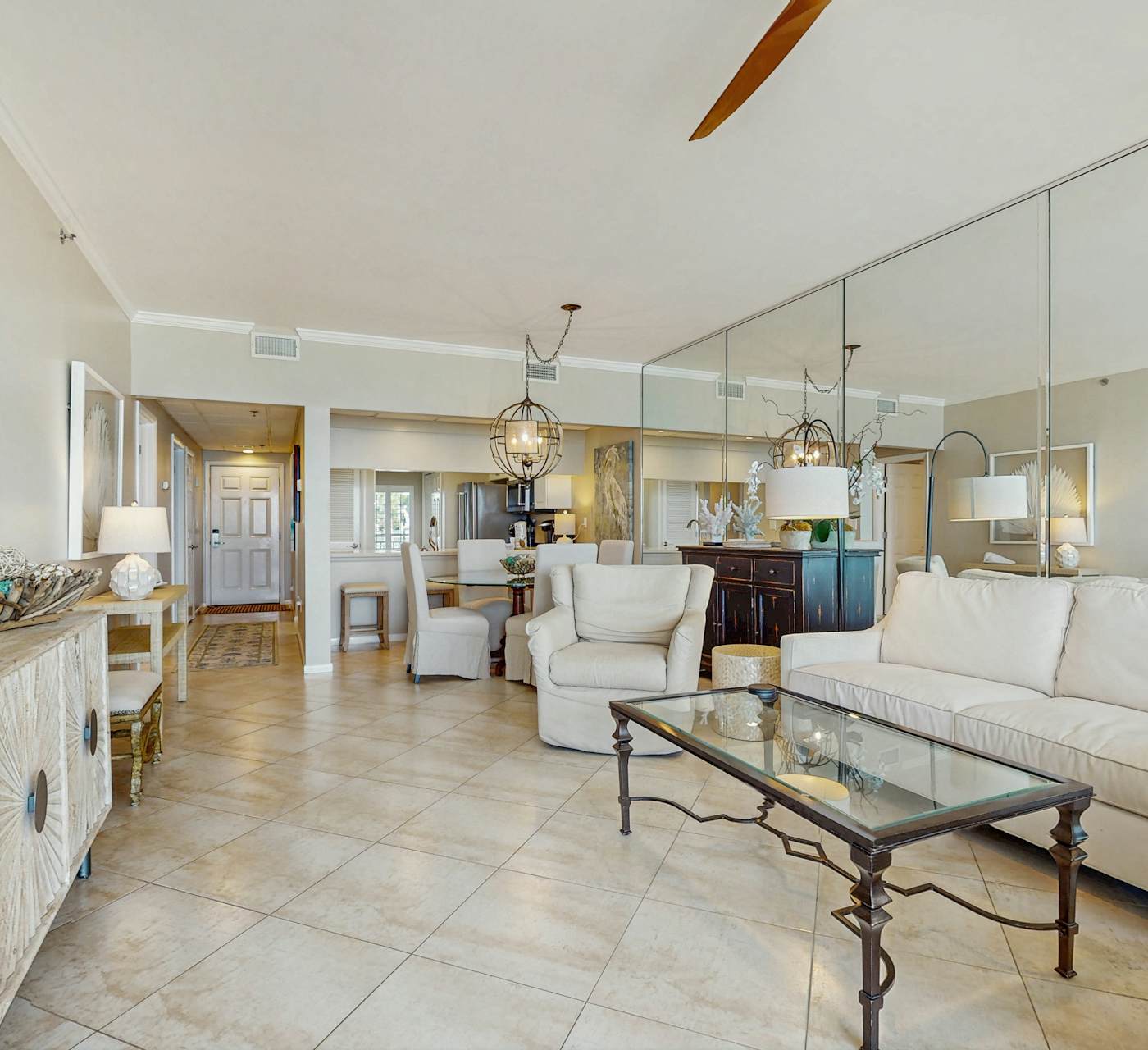 Open-concept beachfront home with balcony, lagoon pool ...