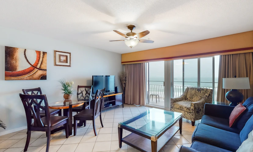 Oceanfront Condo with AC, WiFi, Shared Pool, & Seasonal Beach Service Rentals