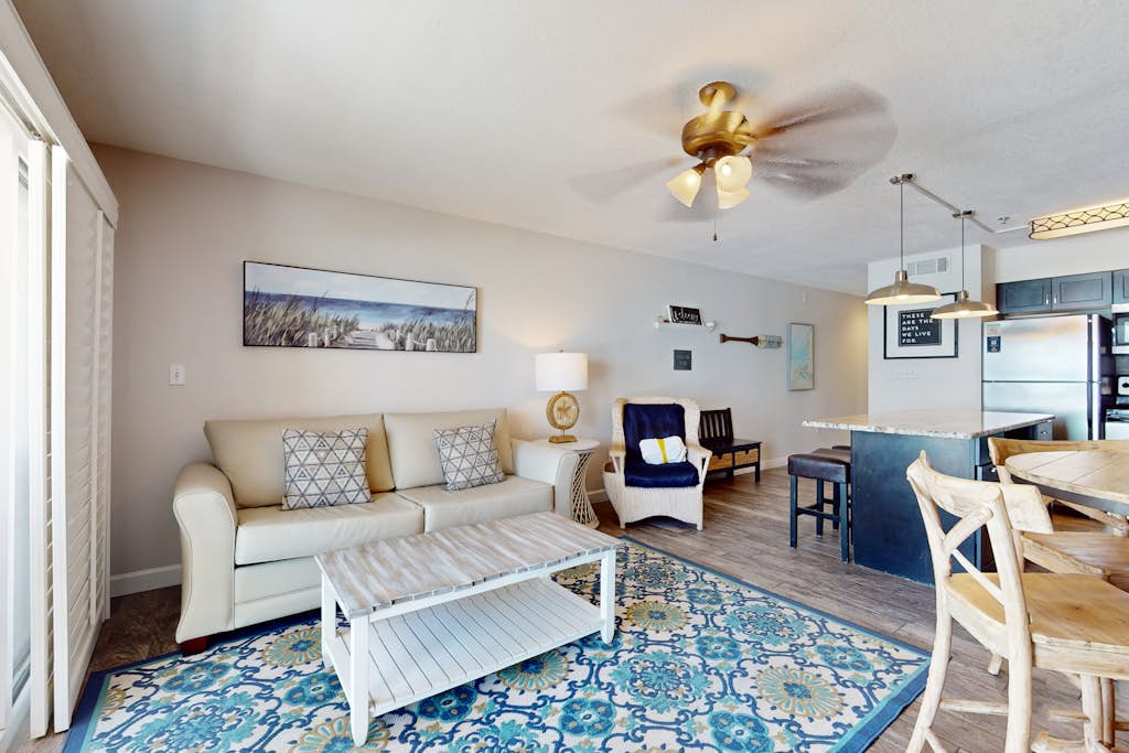 Upgraded Gulf Beachfront Condo with WiFi, Shared Pool, & Seasonal Beach Service