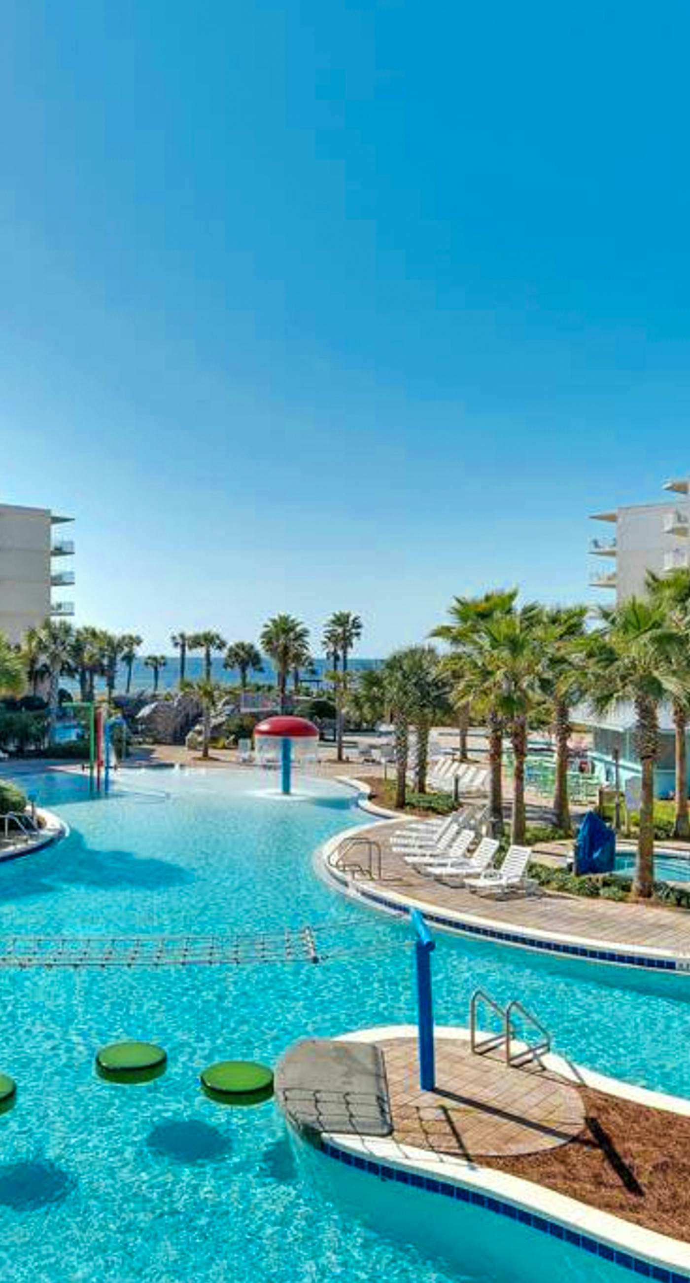 4th-floor beach-chic condo at waterscape - waterfall & lazy river