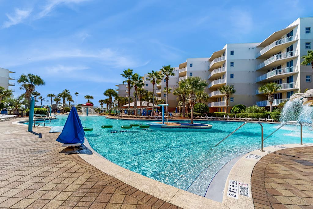 Picturesque Gulf-front condo at Waterscape with waterfall & lazy River