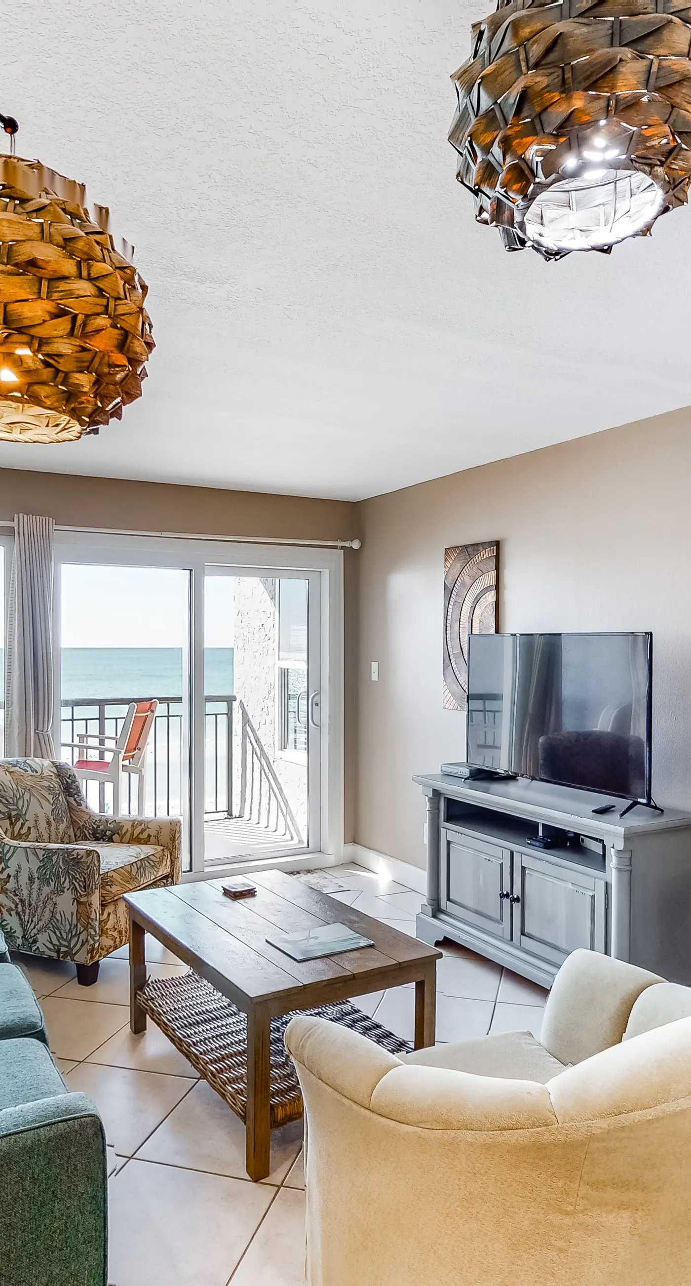 Updated, beachfront condo with beach setup - quick drive to entertainment