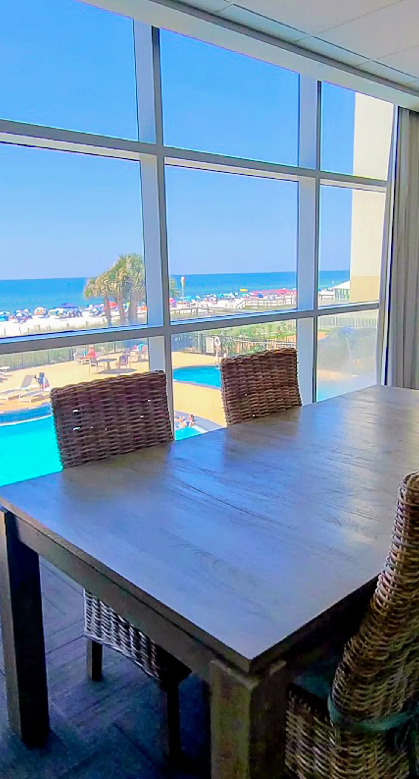 Gulf-front condo with amazing views, pools, beach access & gym