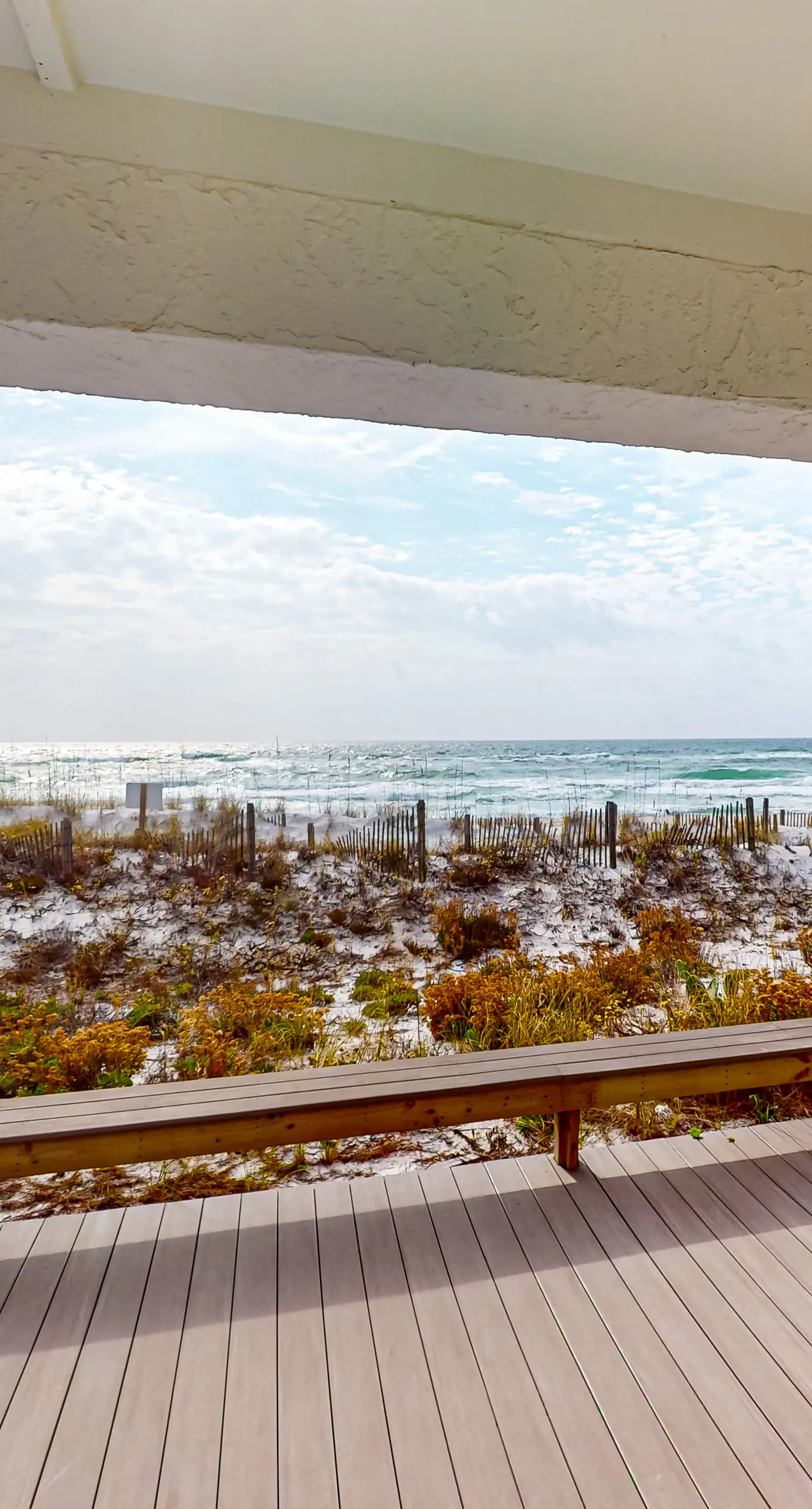 1st floor gulf front condo with amazing views, charcoal grills - walk to the beach