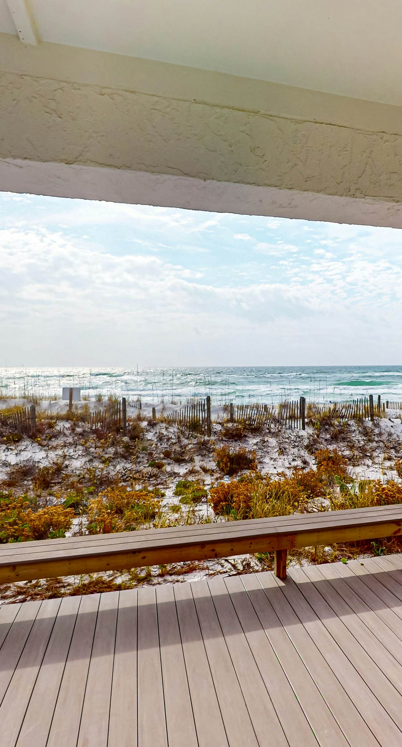 1st floor gulf front condo with amazing views, charcoal grills - walk to the beach
