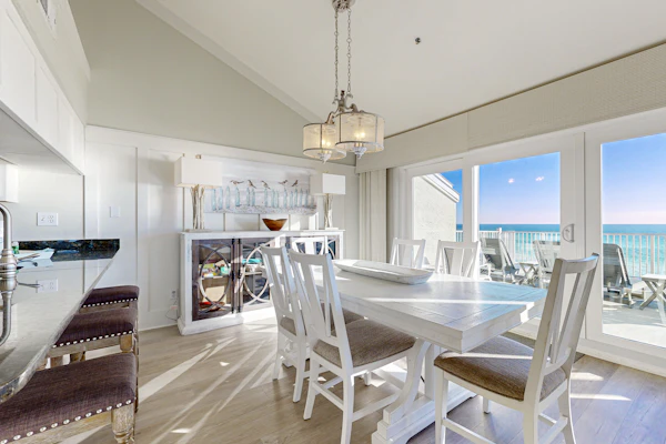 Fourth floor oceanfront condo with pool access, ocean views, and washer/dryer