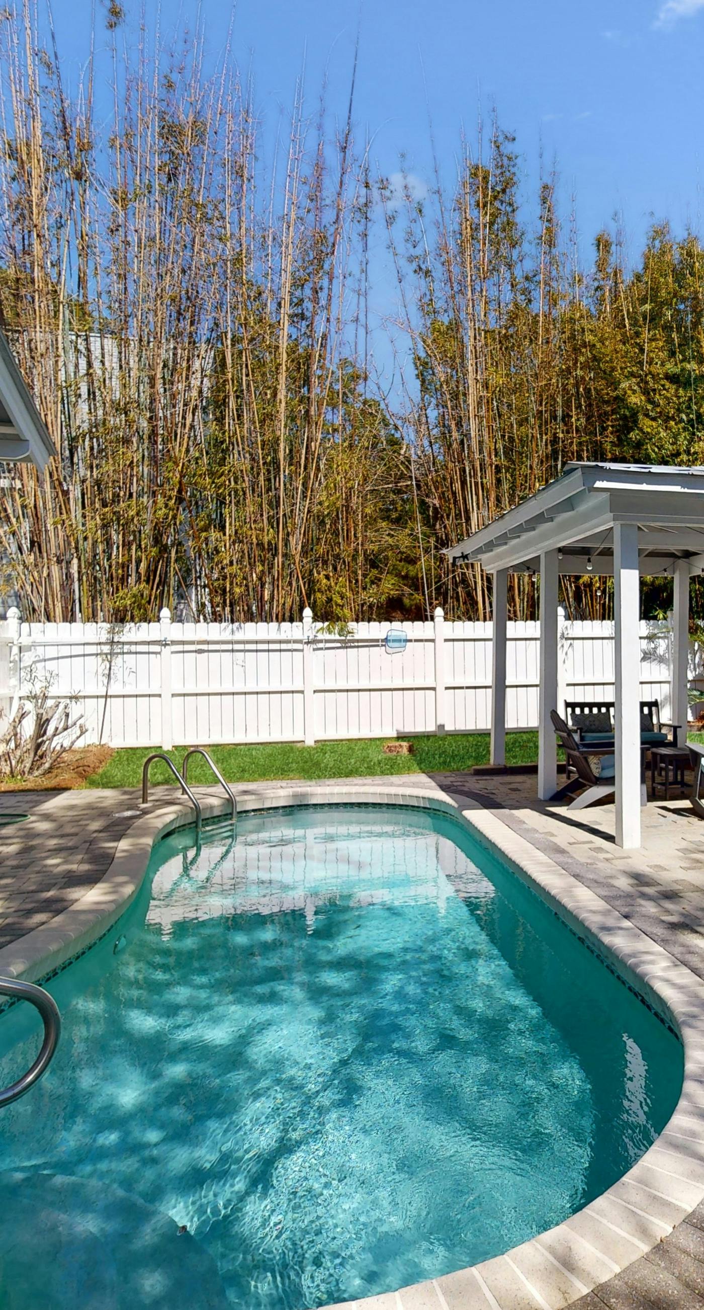 Inviting beach bungalow with private pool & rooftop porch