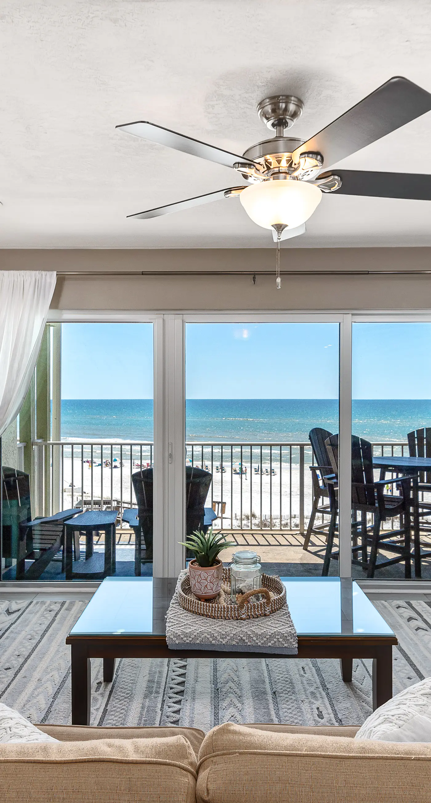 Stylish oceanfront condo w/ pool access, private W/D, ocean views, & central AC