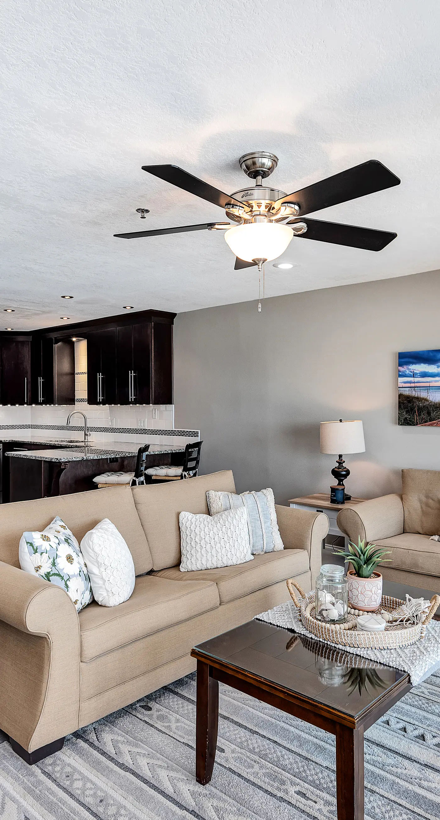 Stylish oceanfront condo w/ pool access, private W/D, ocean views, & central AC