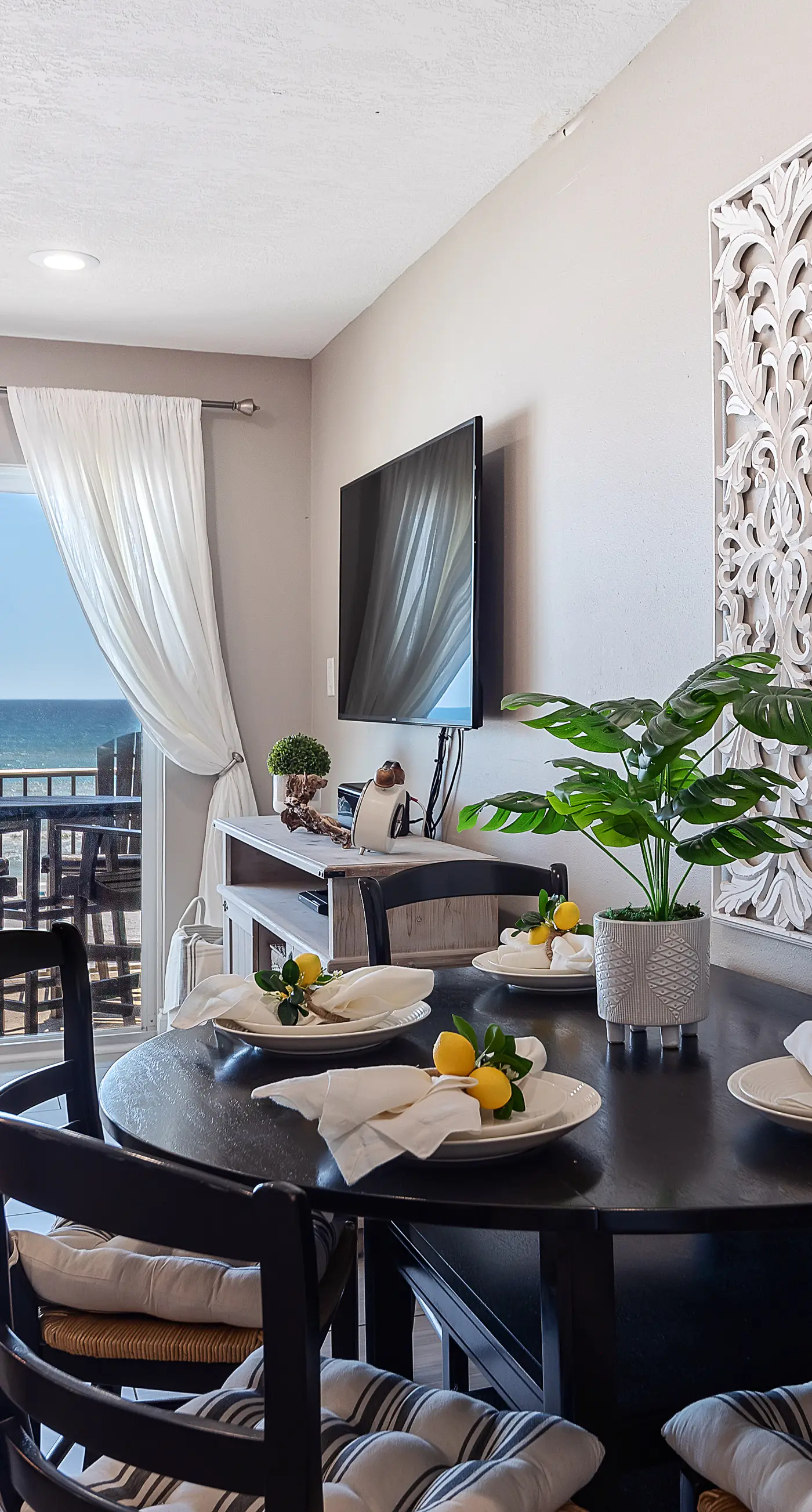 Stylish oceanfront condo w/ pool access, private W/D, ocean views, & central AC