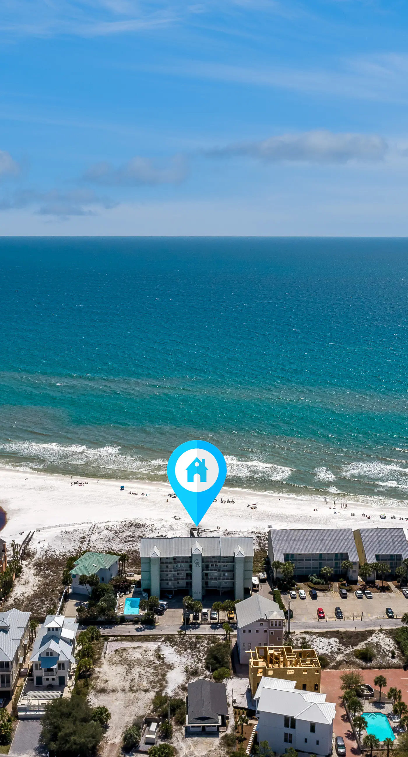 Stylish oceanfront condo w/ pool access, private W/D, ocean views, & central AC