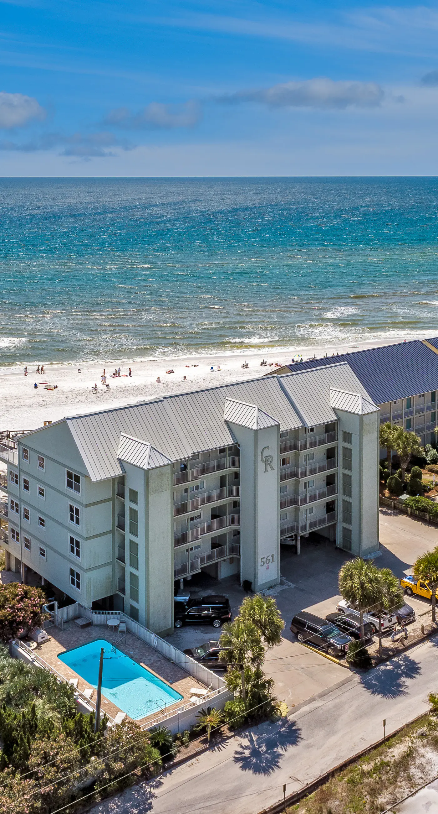 Stylish oceanfront condo w/ pool access, private W/D, ocean views, & central AC