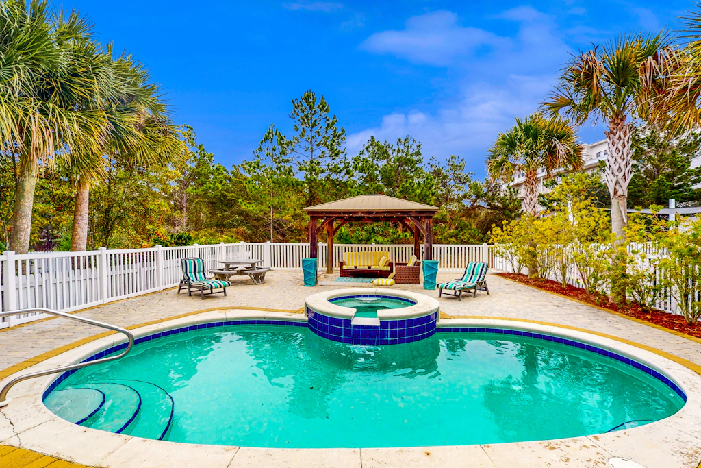 Luxury home with private saltwater pool, spa, gazebo & deck - walk to beach