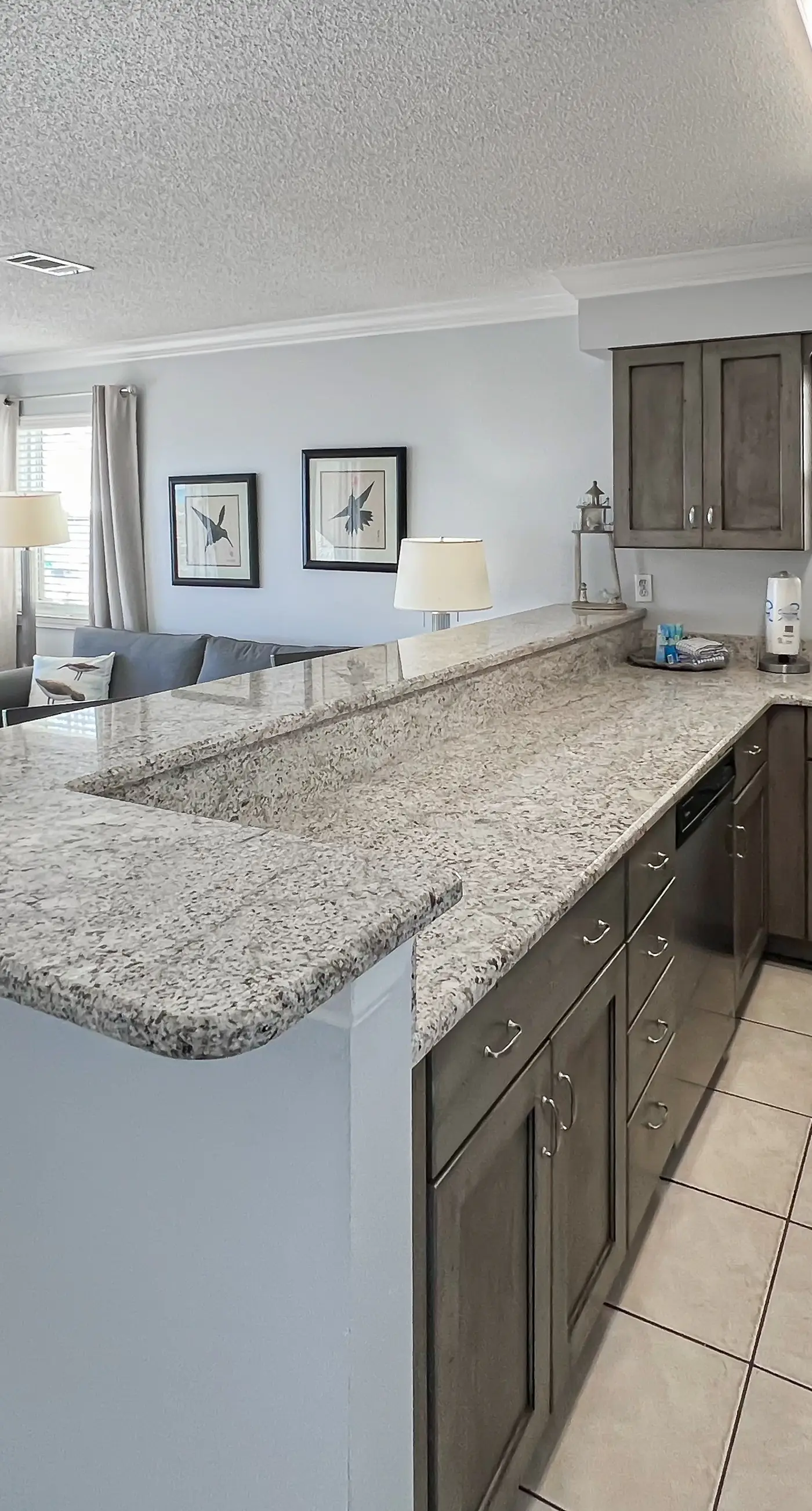 Lovely first floor condo with ocean views, patio, & grill - steps from the beach