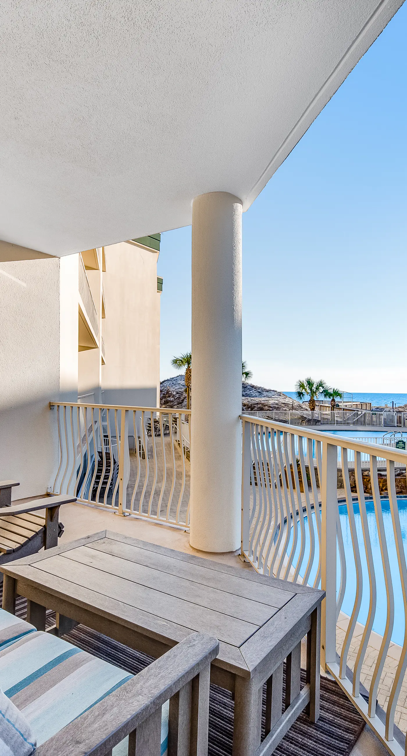 First-floor condo with sauna, gym, pool, tennis & pickleball