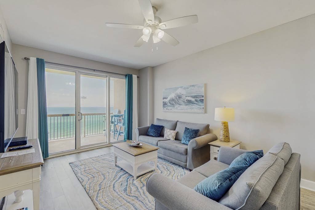 Water-view beachfront condo with pool - steps to the beach