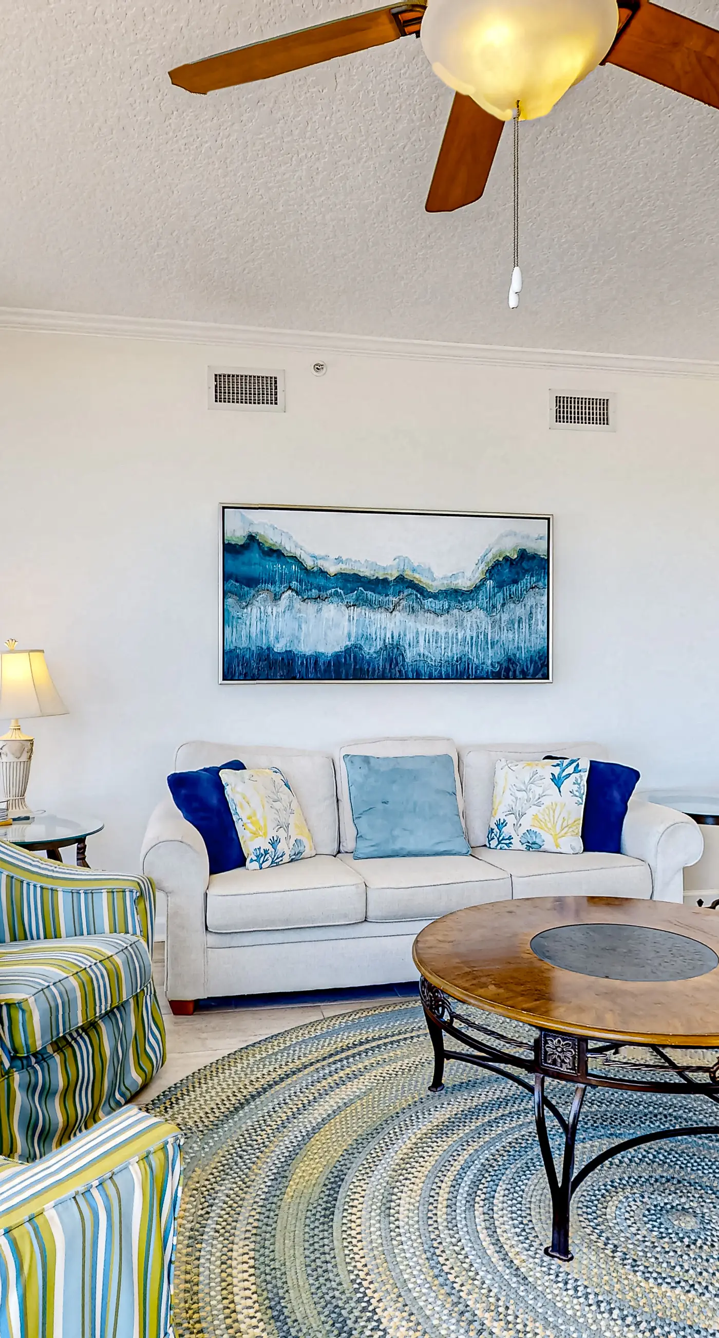 Gulf-front 3-bedroom condo with balconies off each bedroom & pickleball