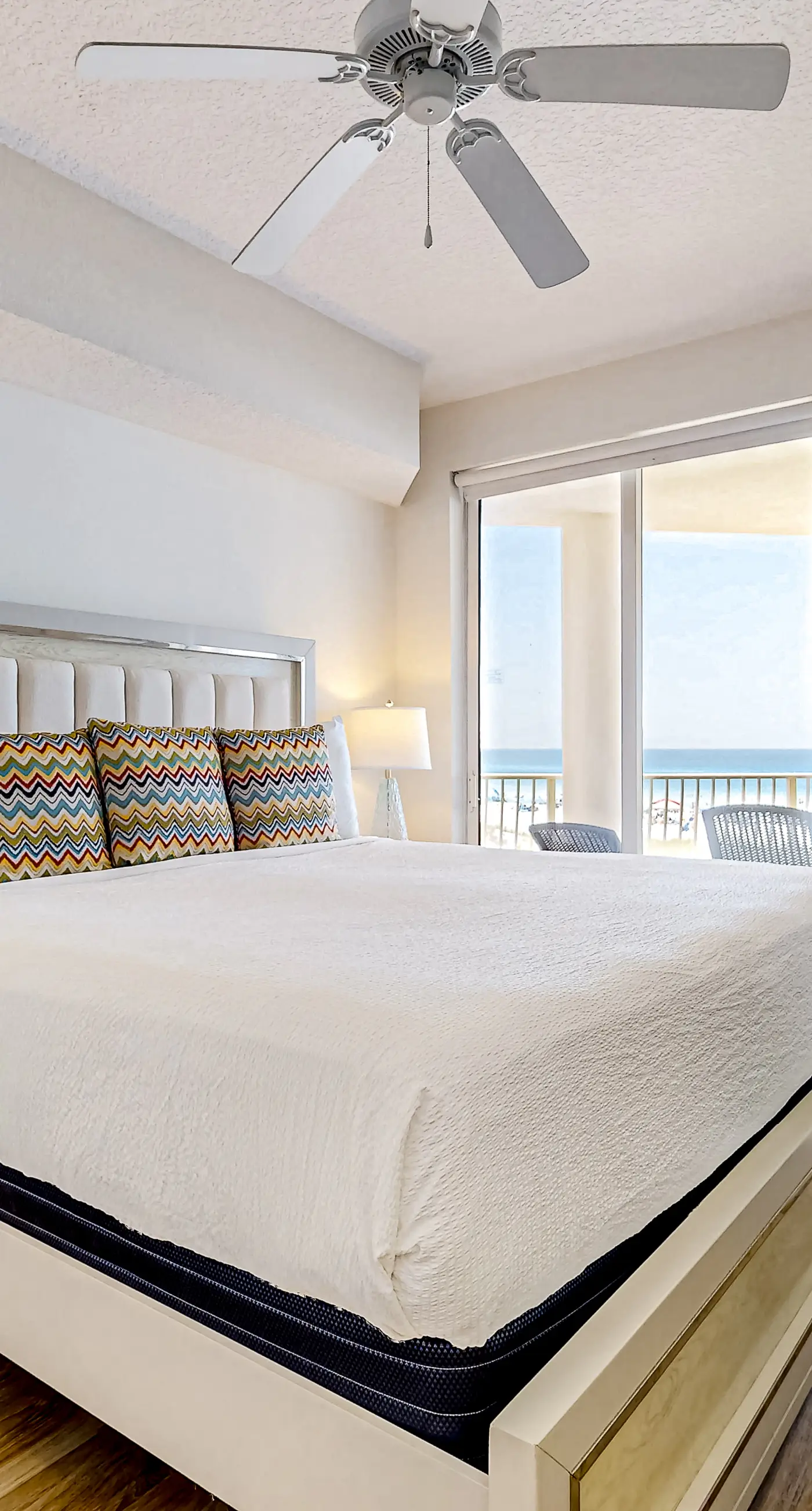 Gulf-front 3-bedroom condo with balconies off each bedroom & pickleball