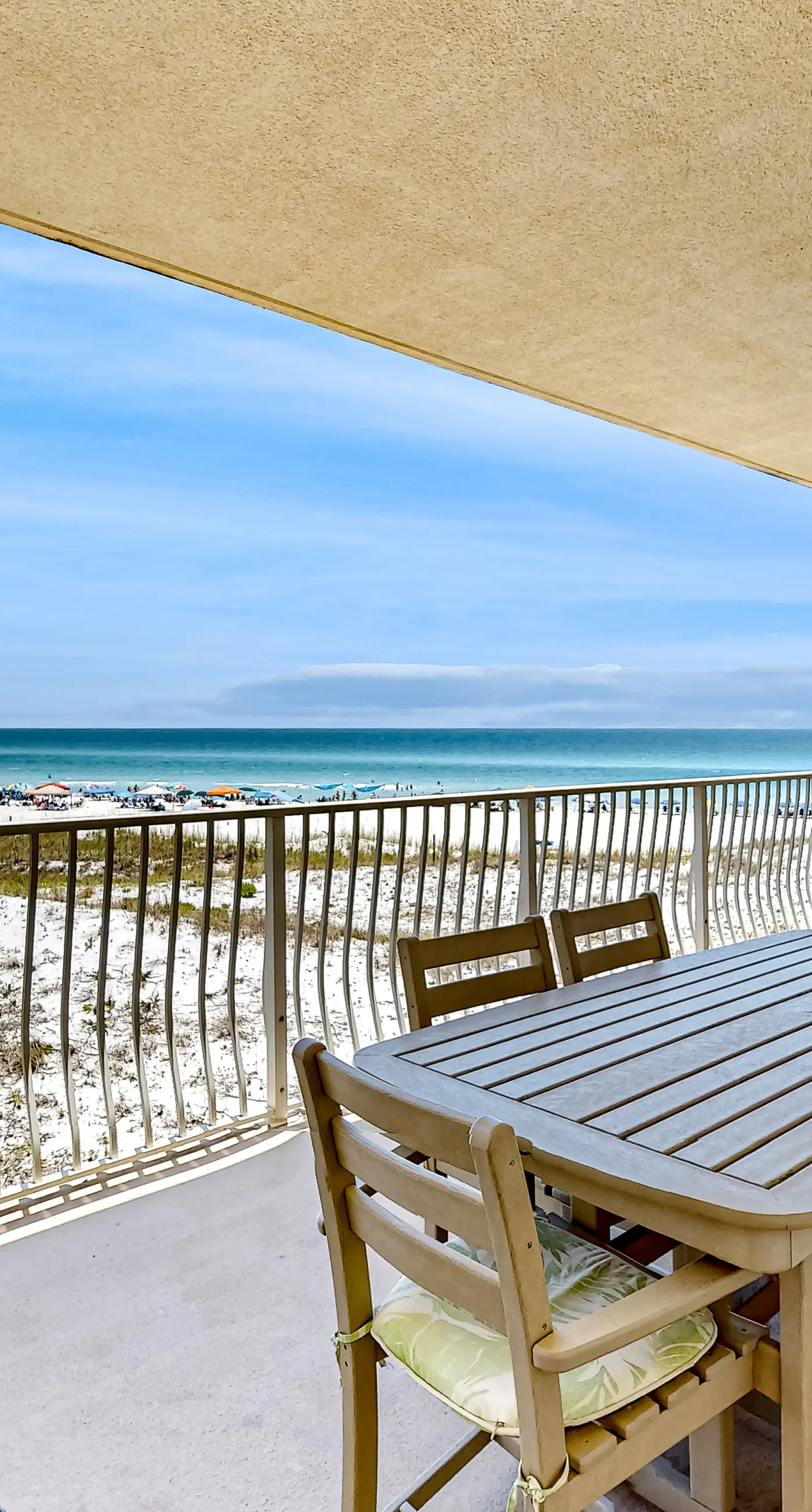 Gulf-front 3-bedroom condo with balconies off each bedroom & pickleball