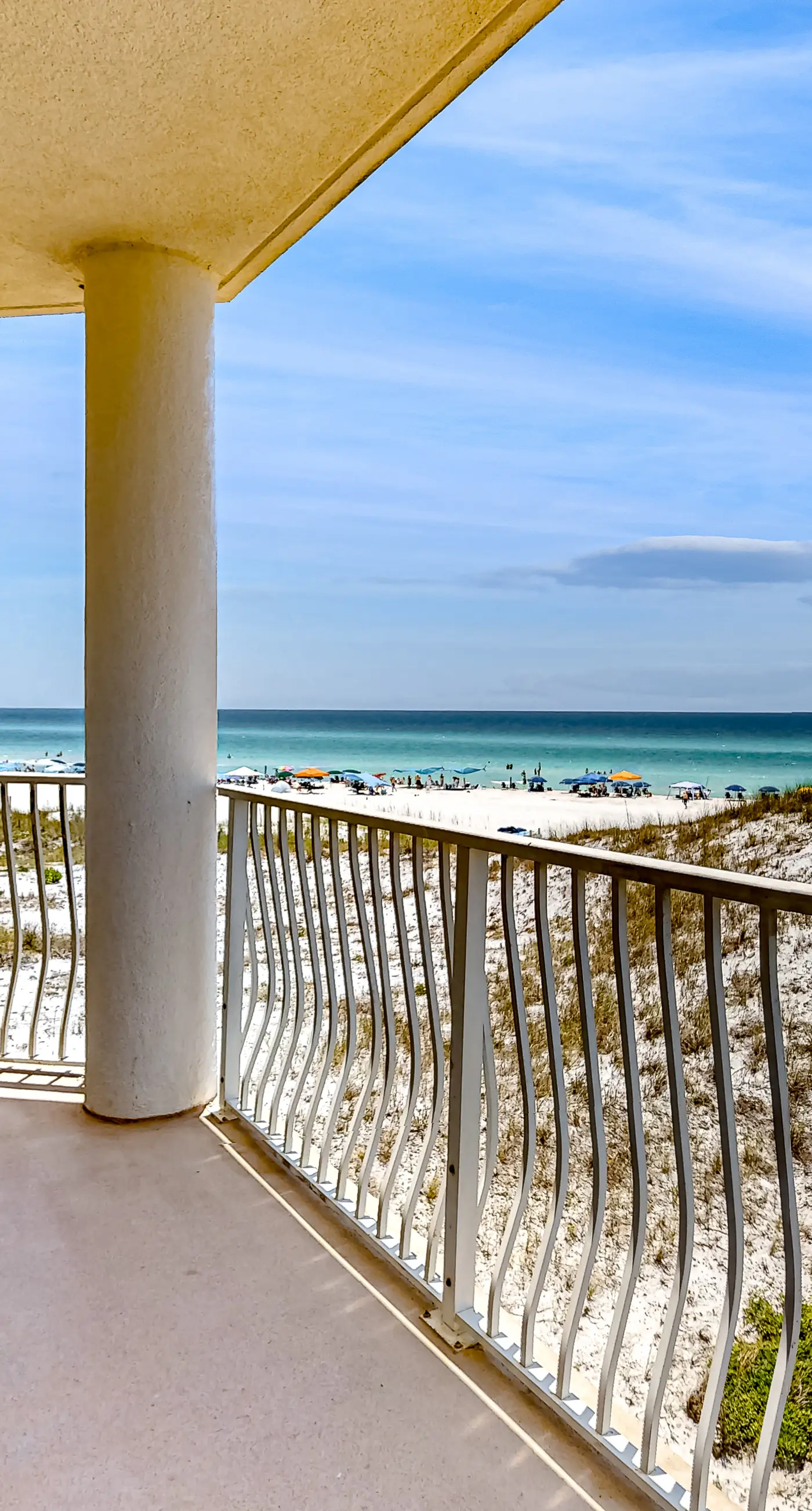 Gulf-front 3-bedroom condo with balconies off each bedroom & pickleball