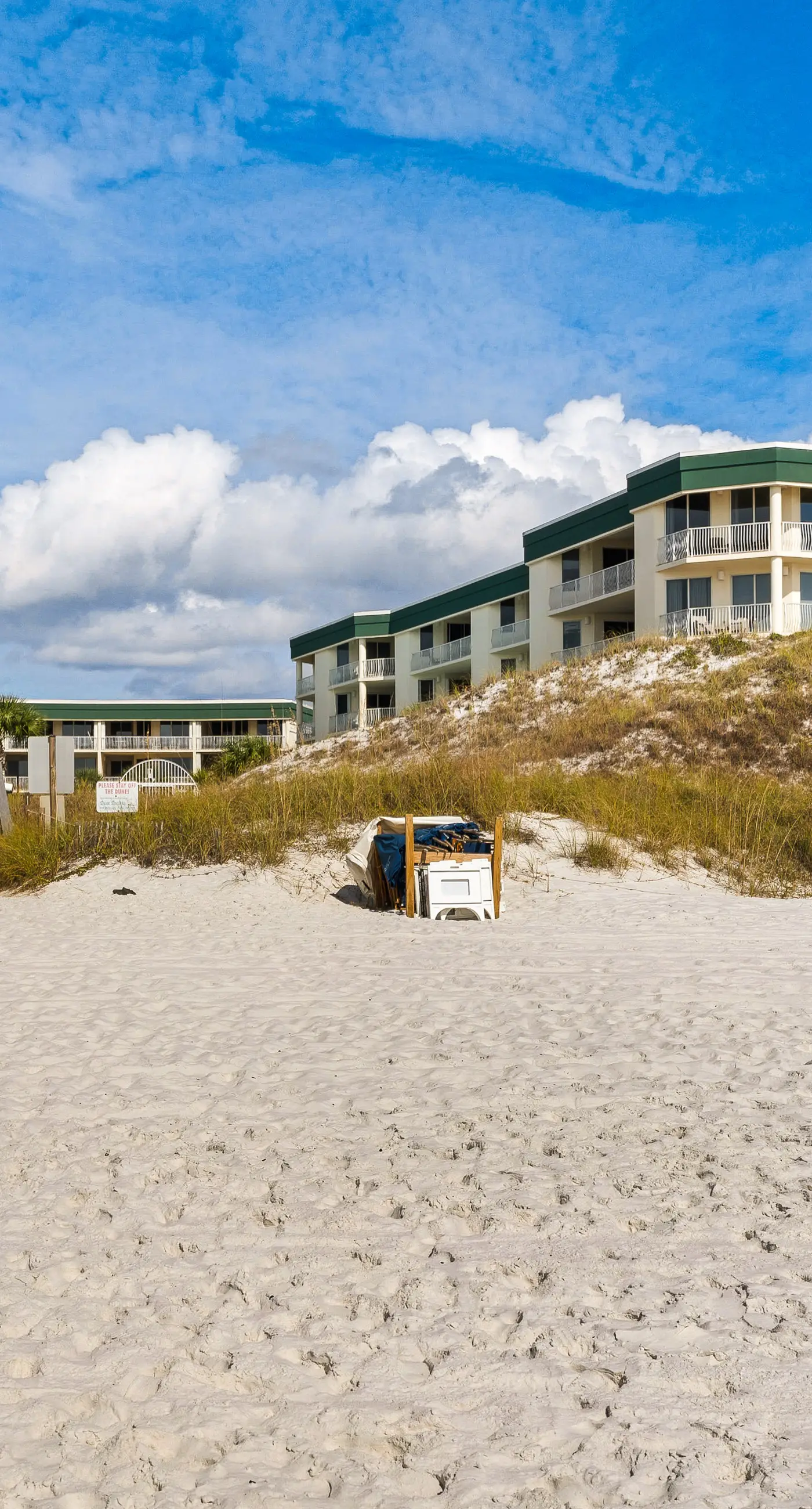 Gulf-front 3-bedroom condo with balconies off each bedroom & pickleball