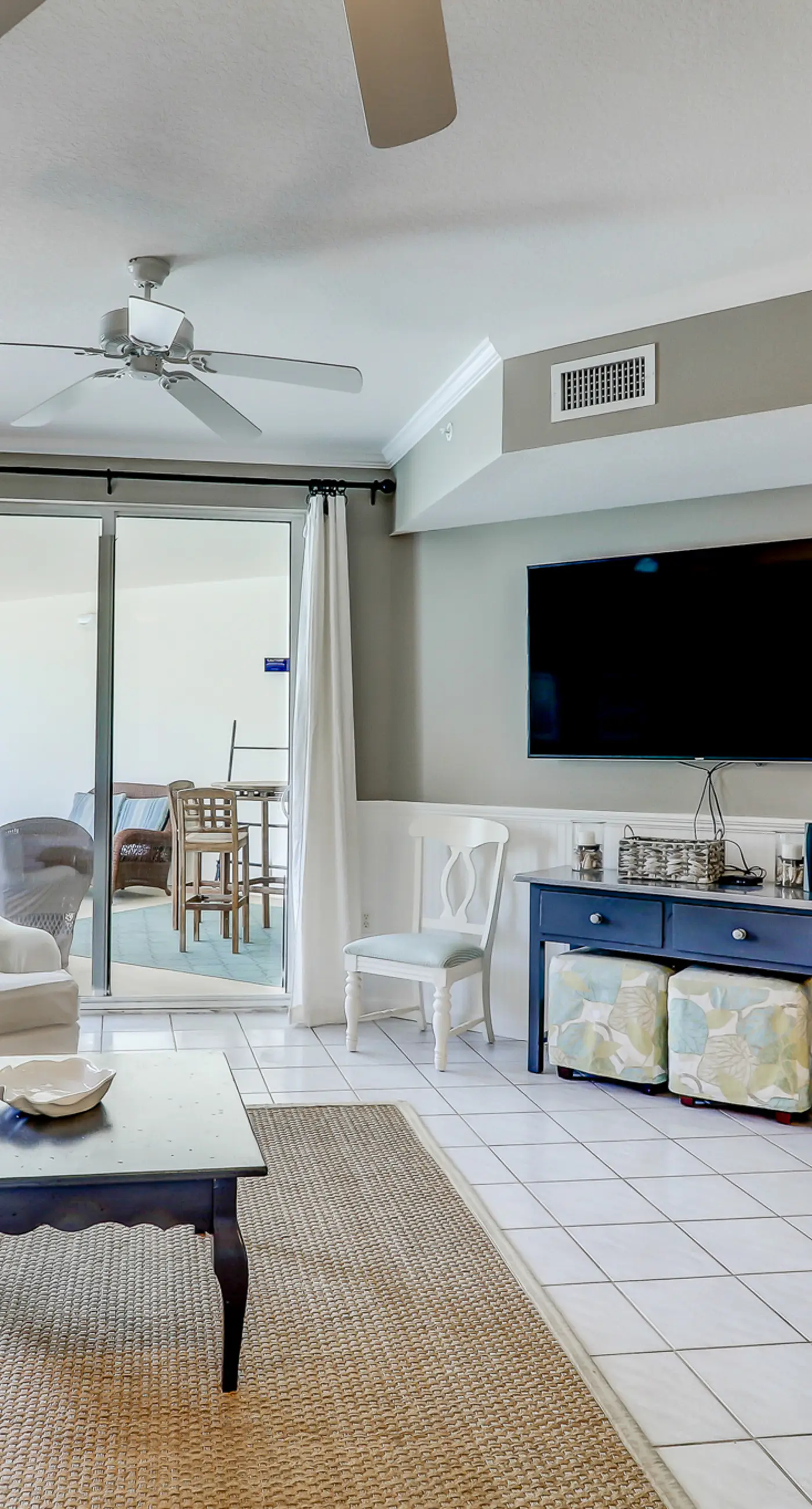 Two-bedroom with bunks, balcony overlooking pool & on-site pickleball
