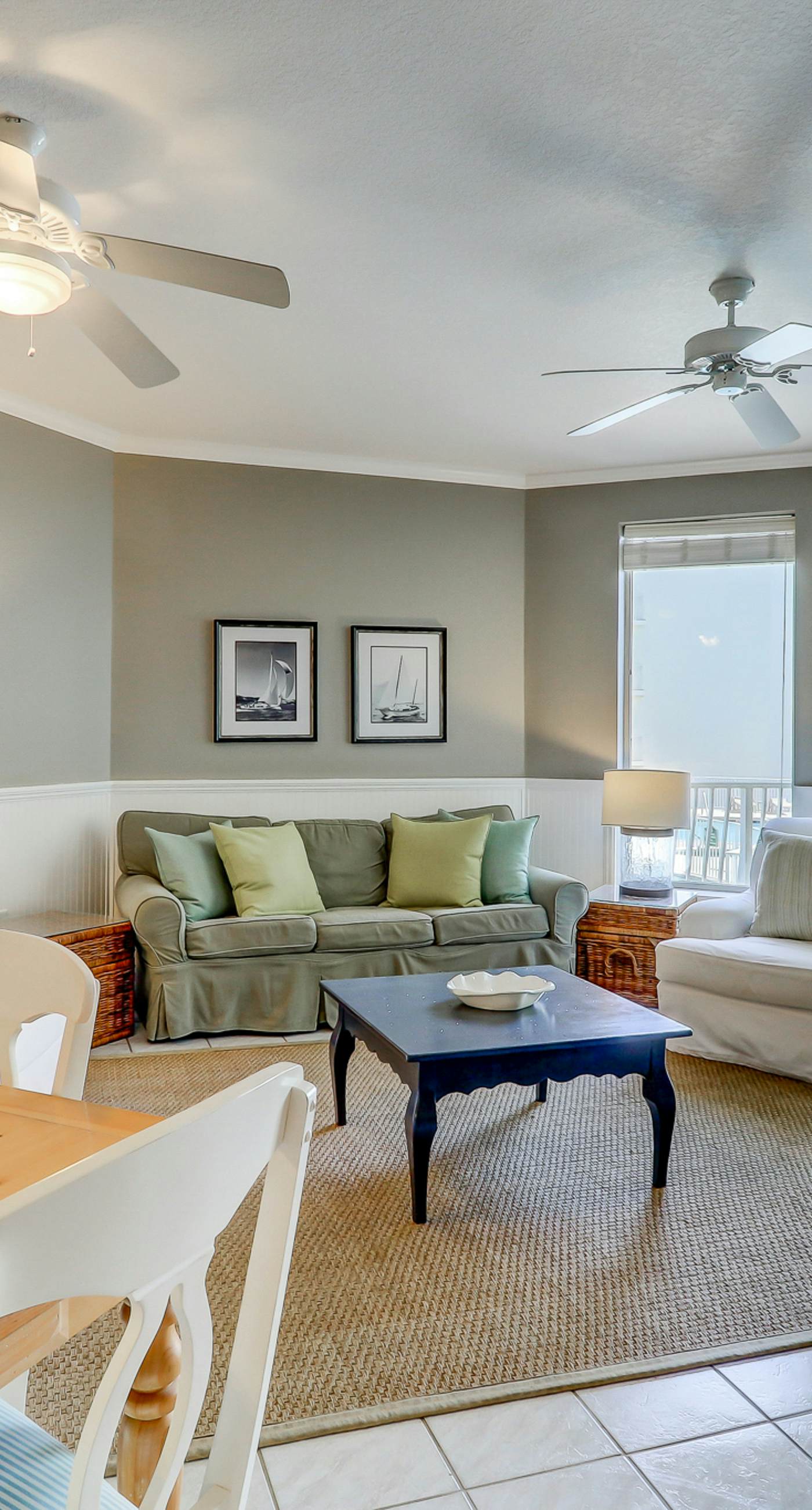 Two-bedroom with bunks, balcony overlooking pool & on-site pickleball