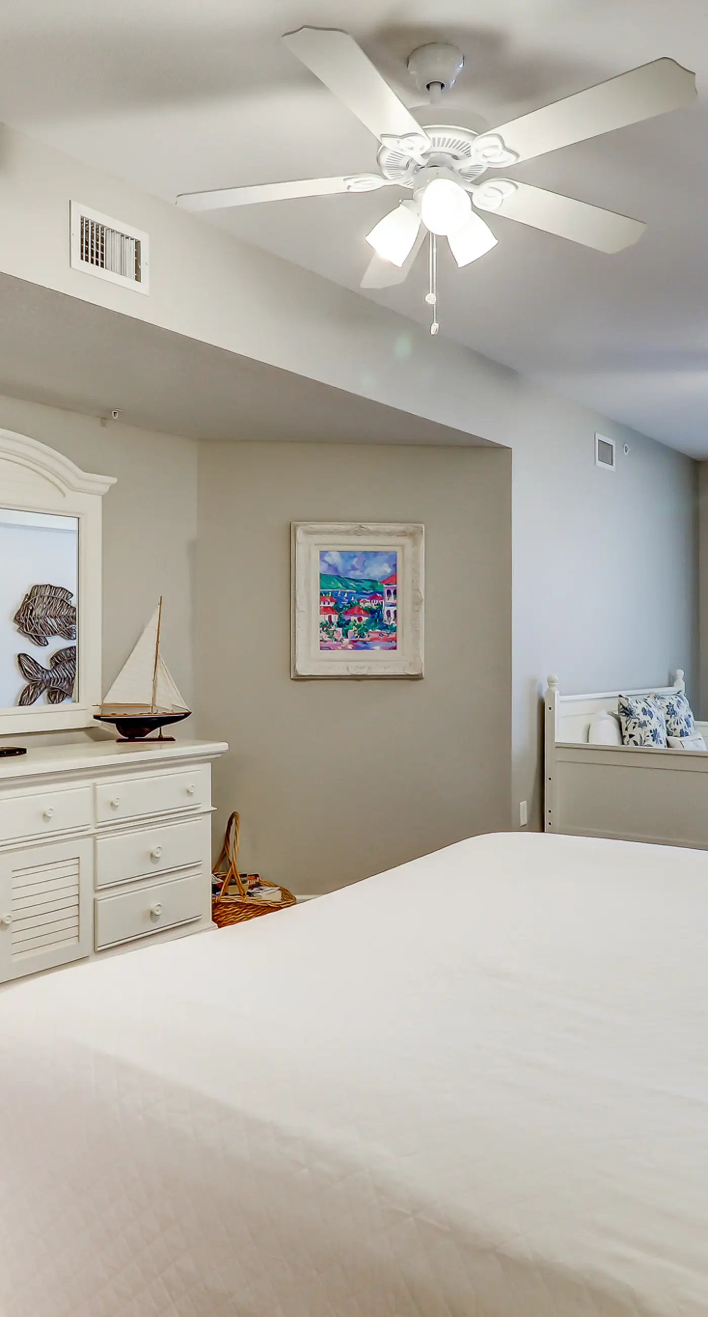 Two-bedroom with bunks, balcony overlooking pool & on-site pickleball