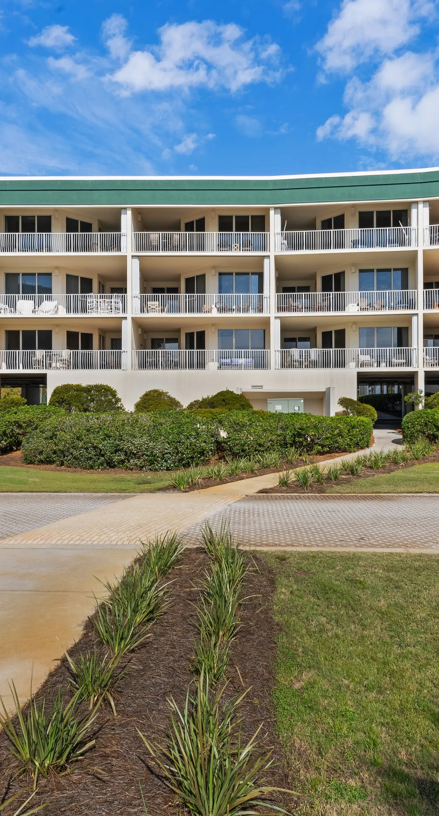 Two-bedroom with bunks, balcony overlooking pool & on-site pickleball