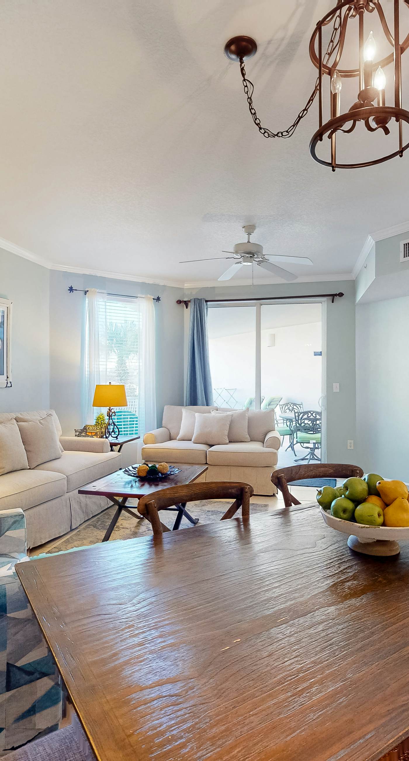 Charming two-bedroom with bunks, balcony overlooking pool & pickleball