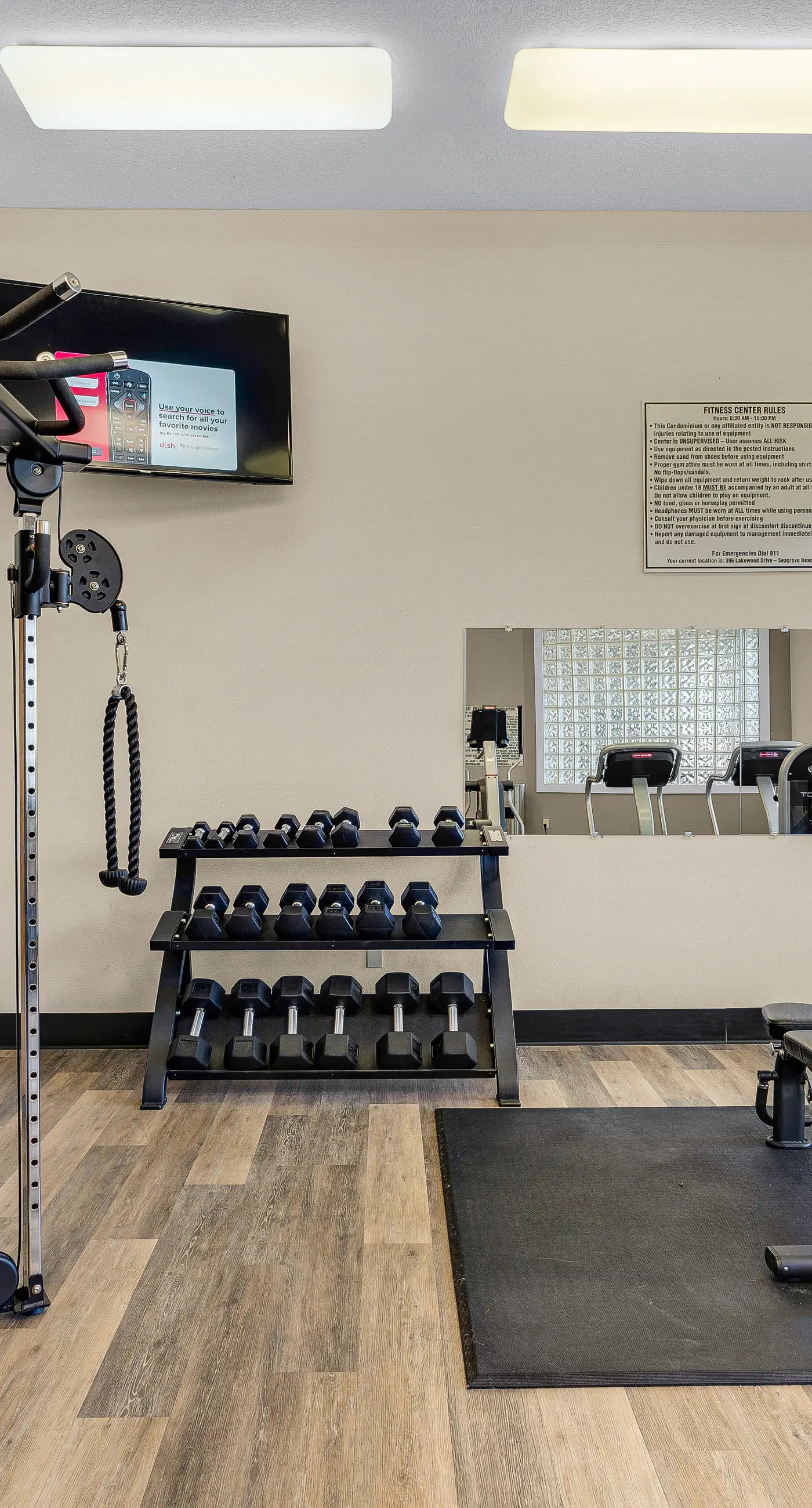 3rd-floor condo with sauna, gym, pool, tennis & pickleball, conference room